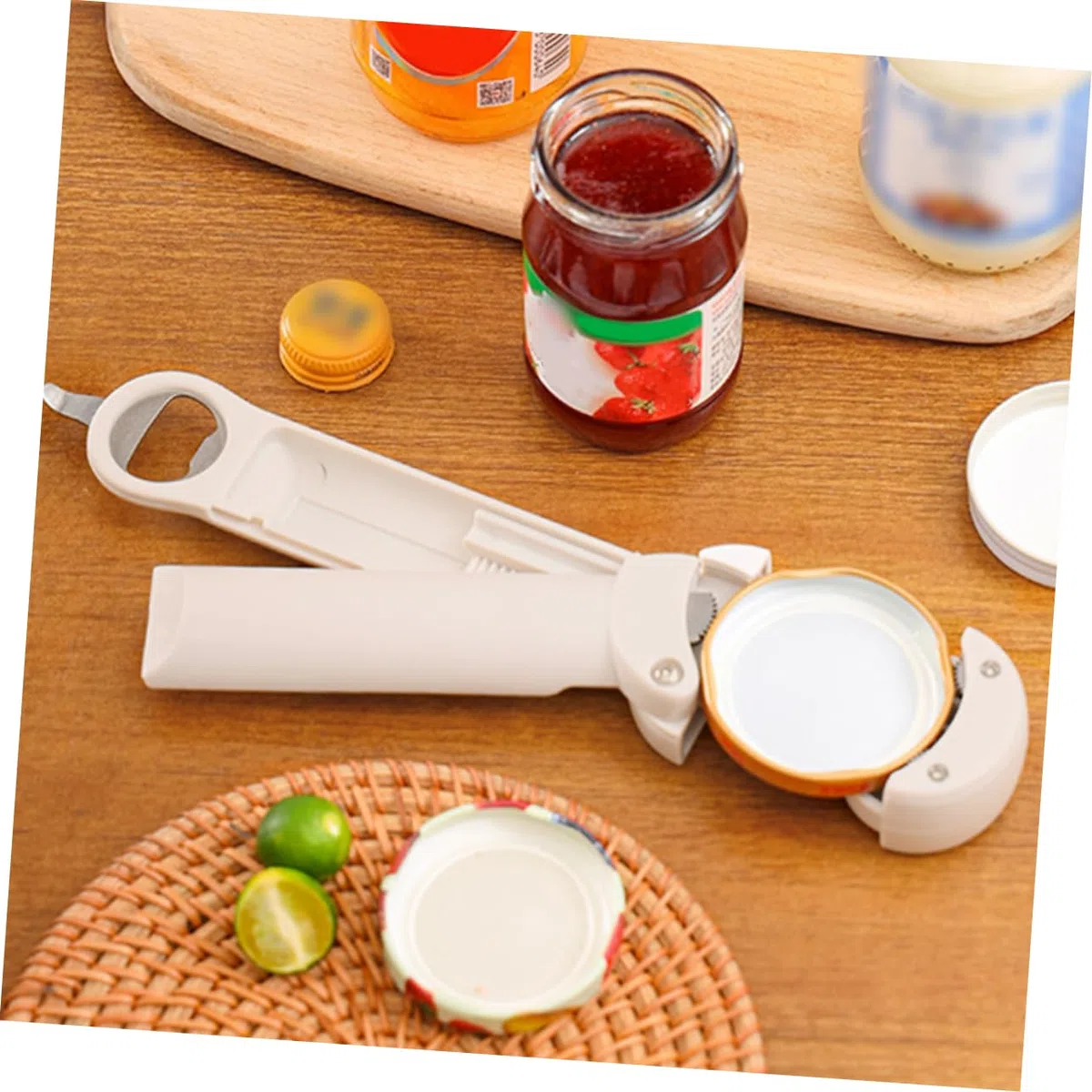 Cabilock 5 Abrelatas Multifuncional Abridor De Botellas Abridor De Botellas Abridor De Tapas Ayudante De Cocina Conveniente Abridor De Tapas Abridor De Tapas Compacto Abrelatas Manuales