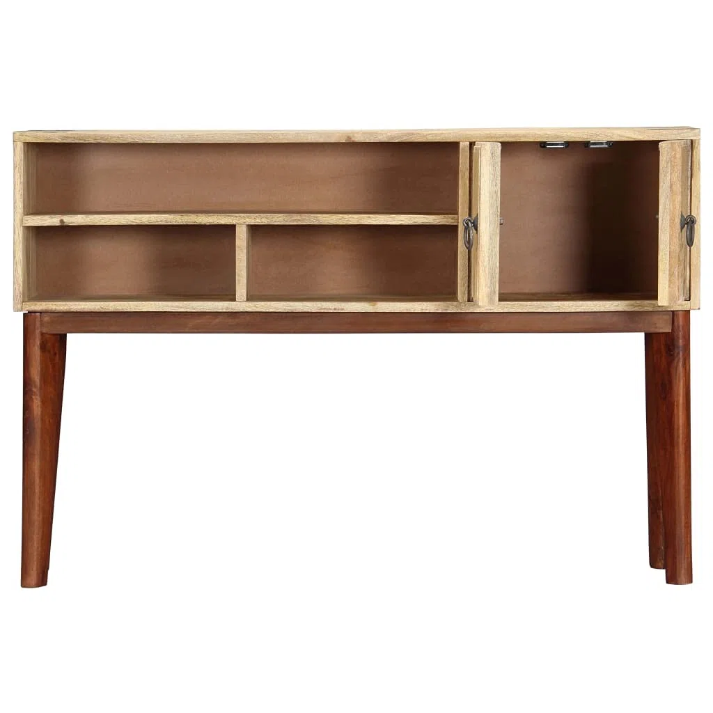 Homgoday Mesa Consola de Madera Maciza de Mango Rugosa 115x30x76 cm Mesas auxiliares de salón,Mesa Consola Recibidor Mueble de Entrada Estrecha Clásica