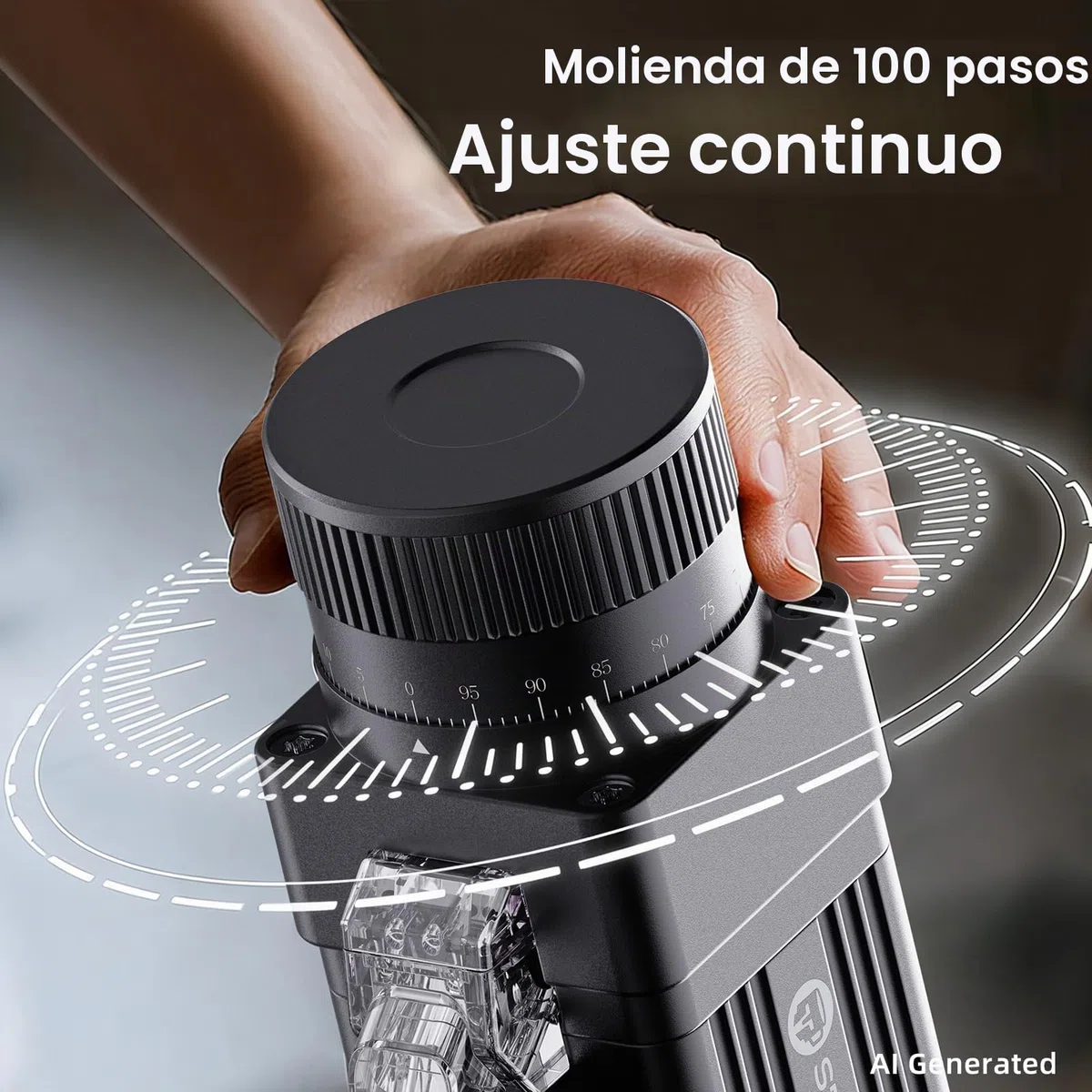 STARSEEKER E55Pro - Molinillo de café eléctrico, rebaba de titanio de 55 mm, molinillo profesional de espresso con ajuste continuo, tecnología antiestática, para el hogar, oficina, café (negro)
