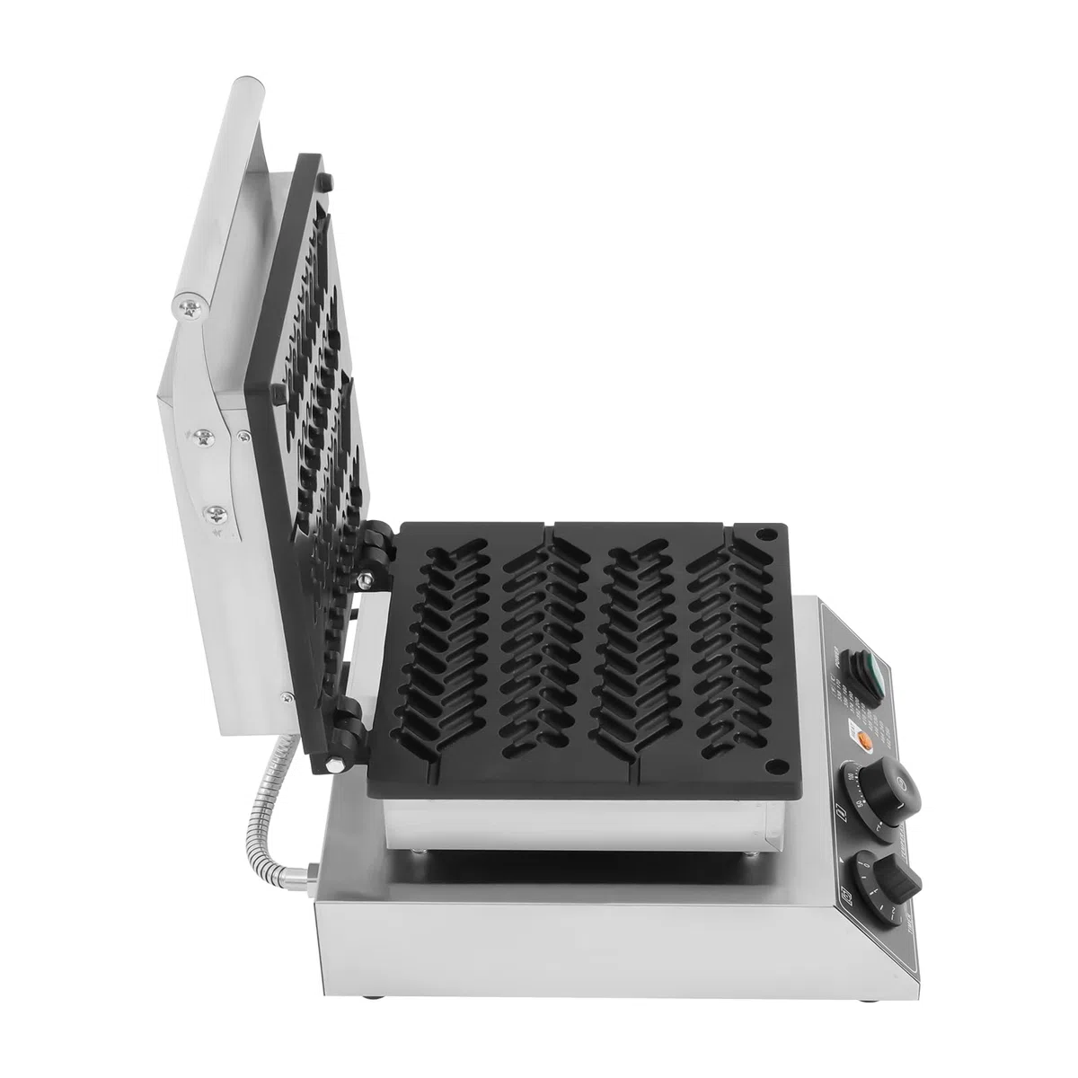 Máquina de gofres comercial de 1700 W, máquina de gofres con revestimiento antiadherente, con control de temperatura y tiempo, para restaurante panadería Snack-Bar (estilo de rombo)