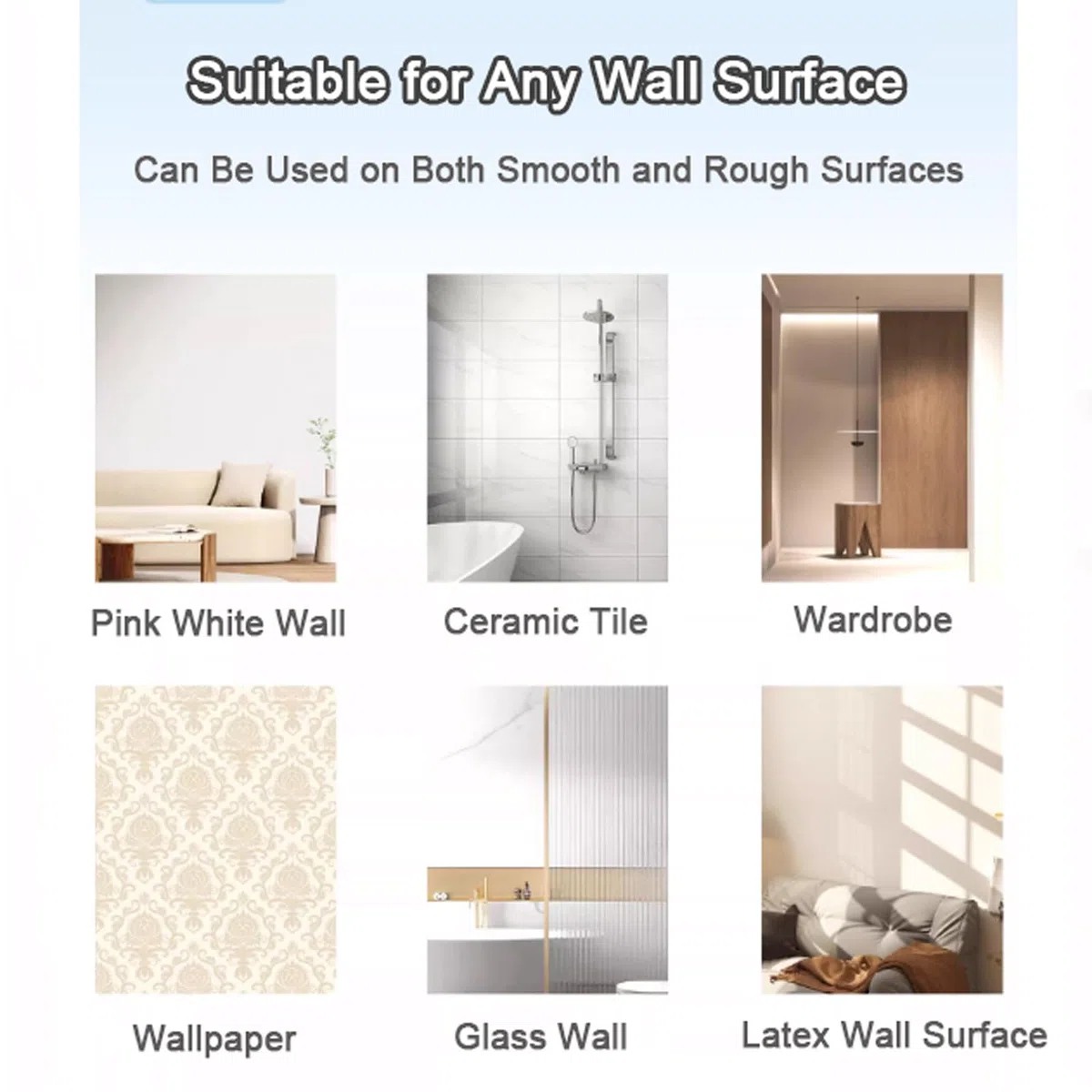 Barra de cortina de ducha de tensión ajustable sin taladro, fácil instalación para baños, puestos, ventanas, longitud flexible de 50 a 65 cm