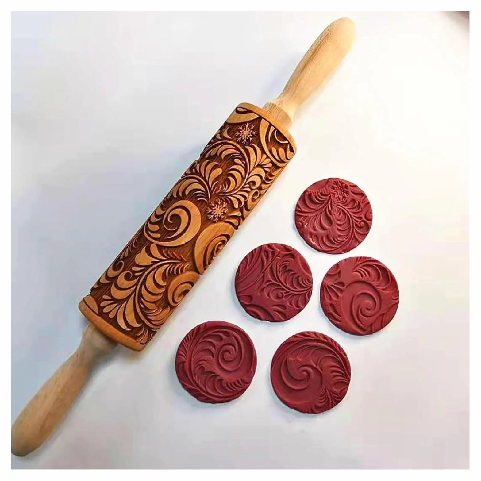 Rodillo, Suministros for hornear de Navidad con rodillo en relieve for galletas y fondant(Fd1)