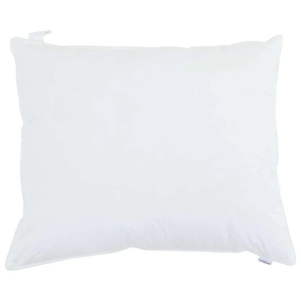 Almohada blanca de 60 x 70 cm de algodón con relleno de fibra de bambú, almohada ergonómica para dormir de lado, boca abajo, boca abajo, transpirable, fácil de limpiar, 1 unidad