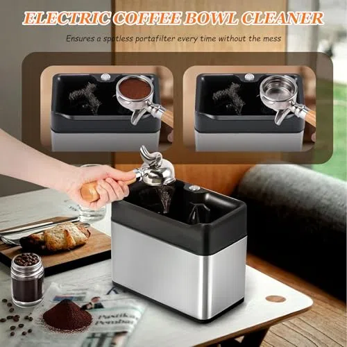 Caja de Golpe Automática para Espresso, Limpiador Eficiente de Portafiltros, Herramienta para Eliminar Residuos de Café, para Bares de Café Domésticos y Comerciales