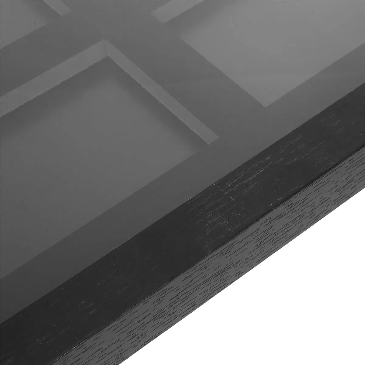 Expositor de Tarjetas de Pared 4 Ranuras en Fibra Negra | Montaje en Pared y Sobremesa, Cambio Rápido de Piezas, para Coleccionables y Fútbol