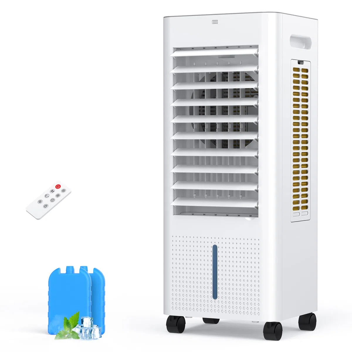 PNTCK Enfriador de aire evaporativo para habitación, enfriador de aire portátil con 3 velocidades, 3 modos, temporizador, tanque grande de 2.1 galones