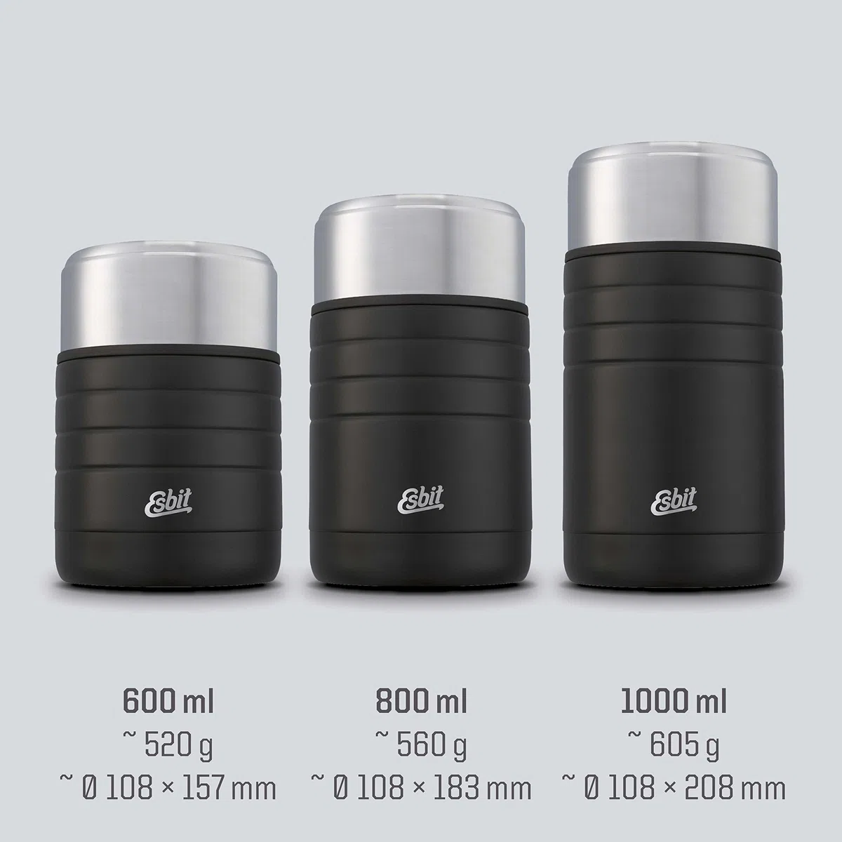 Esbit FJ1000TL-BK Thermal Container, Black, 1000 ml