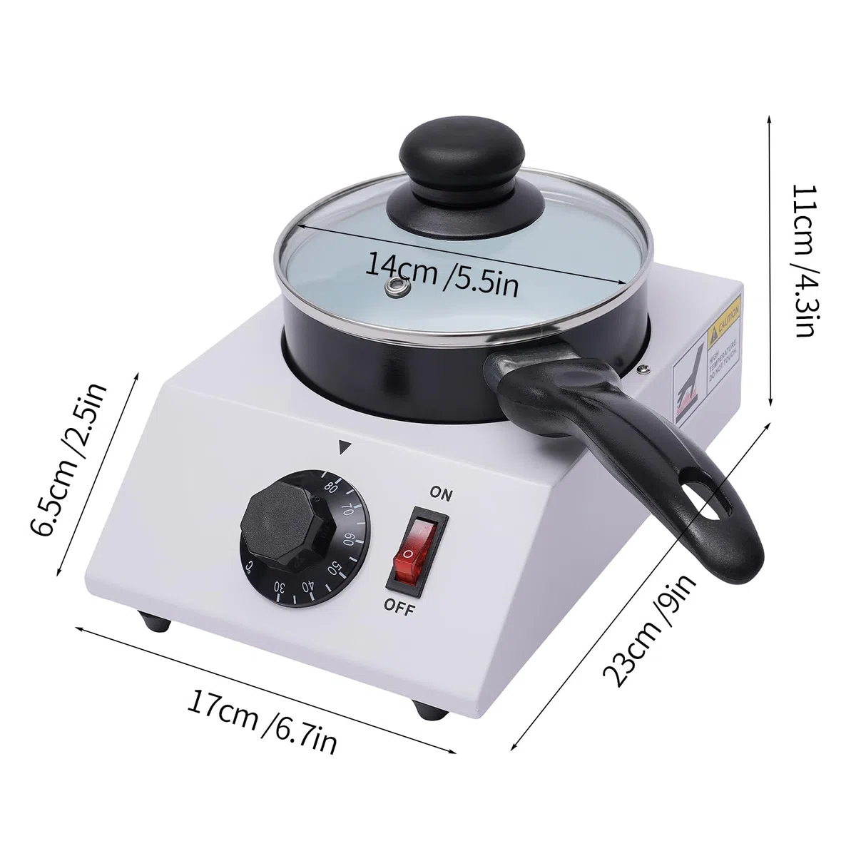 Derretidor de chocolate eléctrico YUNRUX Chocolate Melzmaschine Melzgerät Candy Melztiegel Chocolate Küchenwerkzeug Caliente Chocolate Máquina Profesional Melttopf Temperiergerät