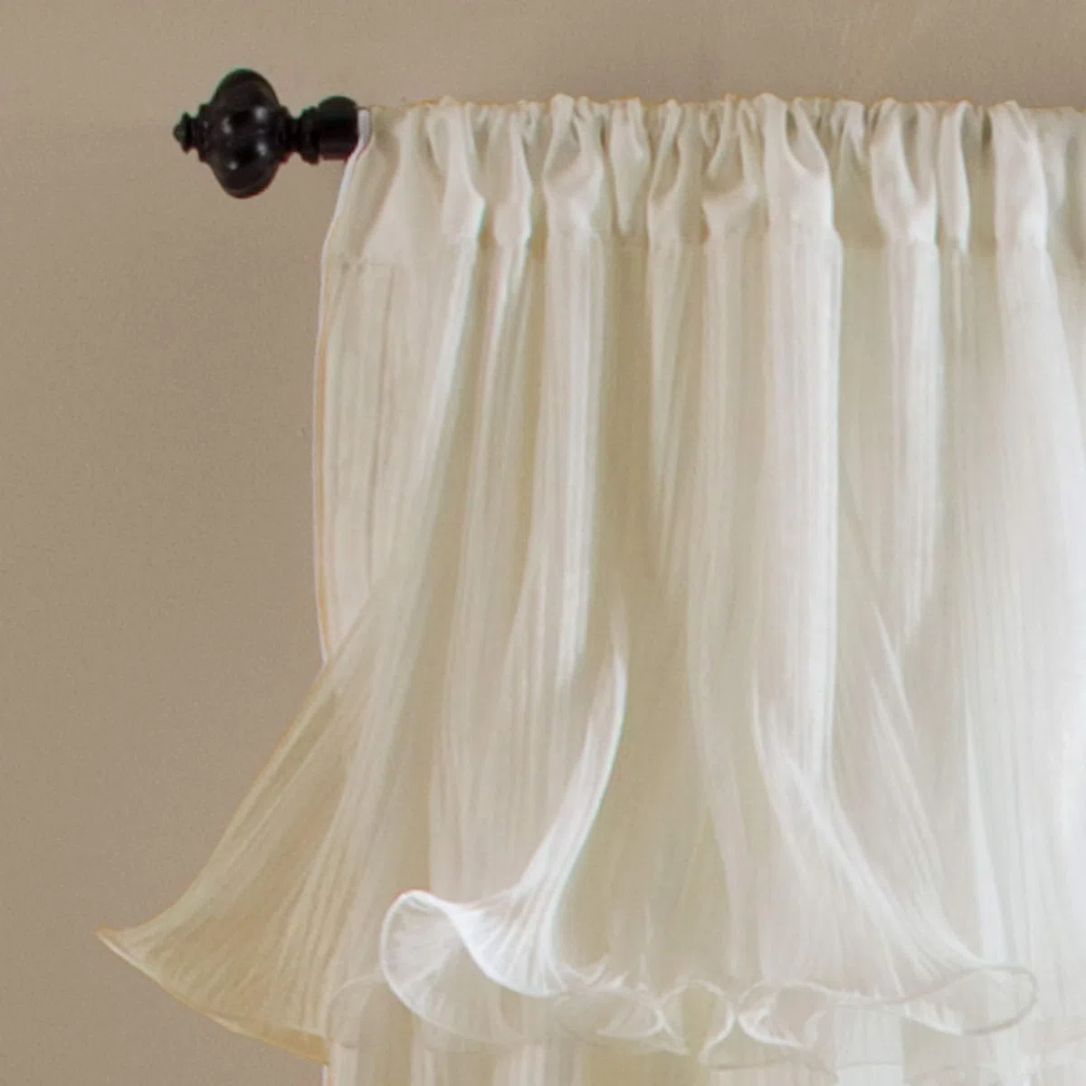 Lush Decor Nerina Window Curtain, 84 by 54-Inch, Ivory