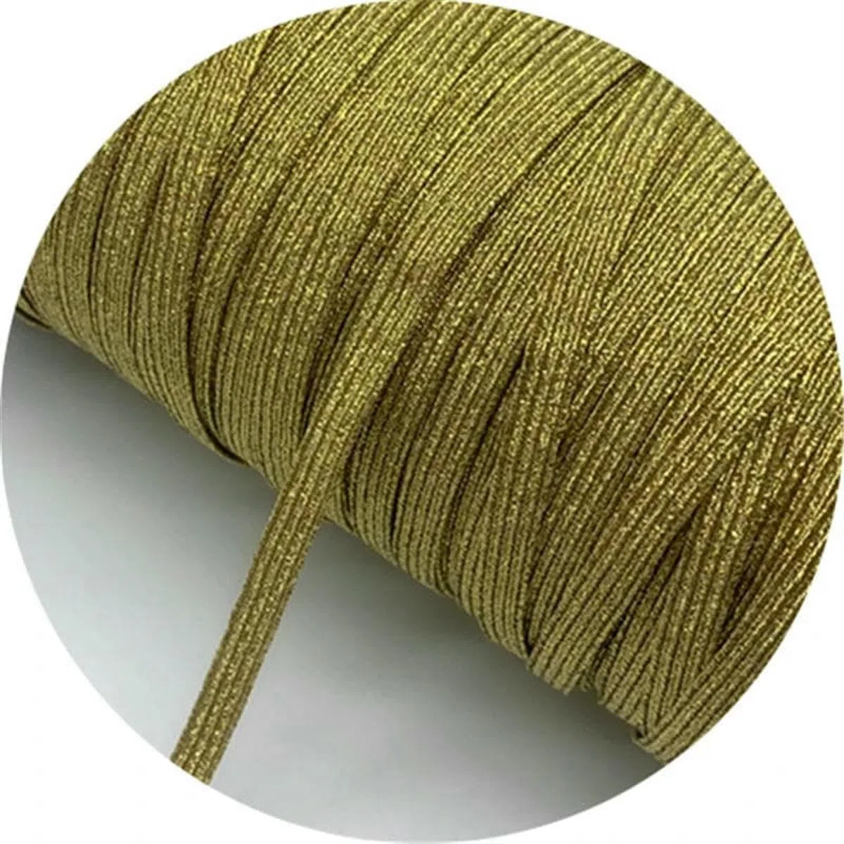 Lote de 5 yardas de cinta elástica con purpurina de 6 mm para costura, banda elástica para cintura, cuerda elástica, cordón DIY, 36-135 yardas, 1 rollo