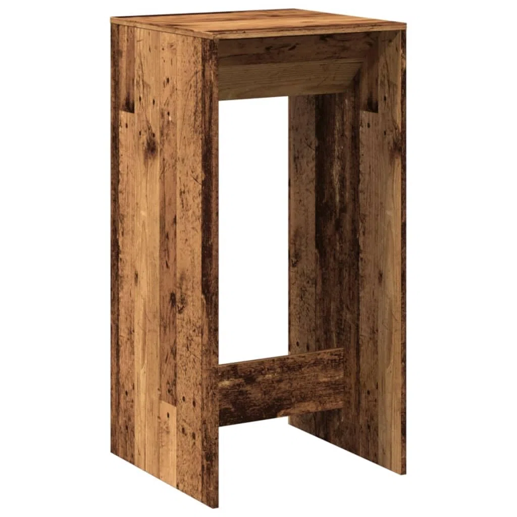 vidaXL Mesa Alta de Bar Madera de ingeniería Envejecida 51x50x103,5 cm