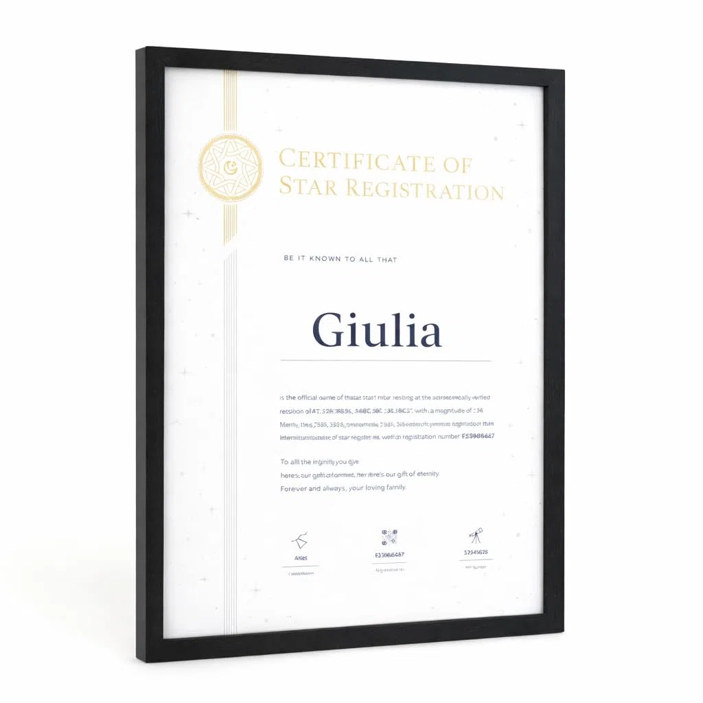 Nombre una estrella para aniversario, caja de regalo personalizada, perfecta para parejas y ocasiones especiales (diseño blanco)