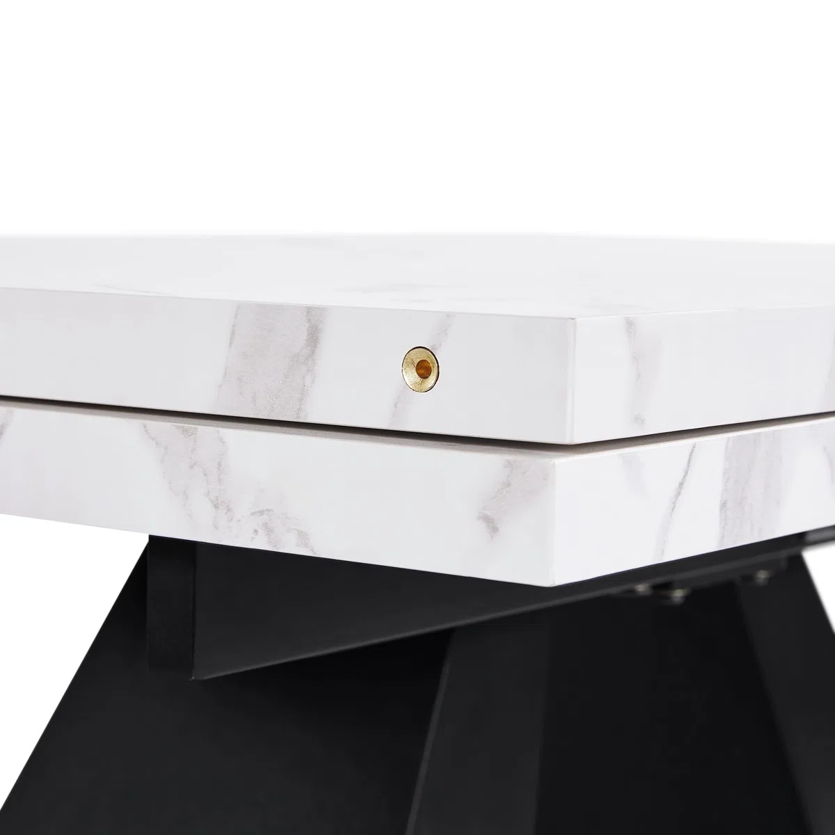 Mesa de comedor telescópica (99-159 x 74 cm), mesa de comedor extensible, ahorra espacio, amplia superficie de trabajo, diseño flexible, para oficina en casa y salón (blanco)