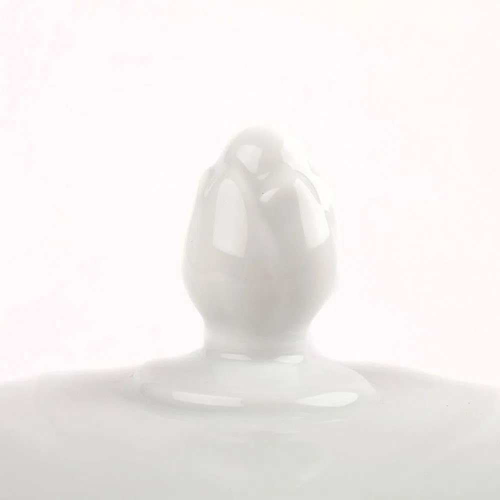 Sopera de porcelana blanca (2,5 l) Bremen, 1 tapa de porcelana, filo de oro, edición limitada