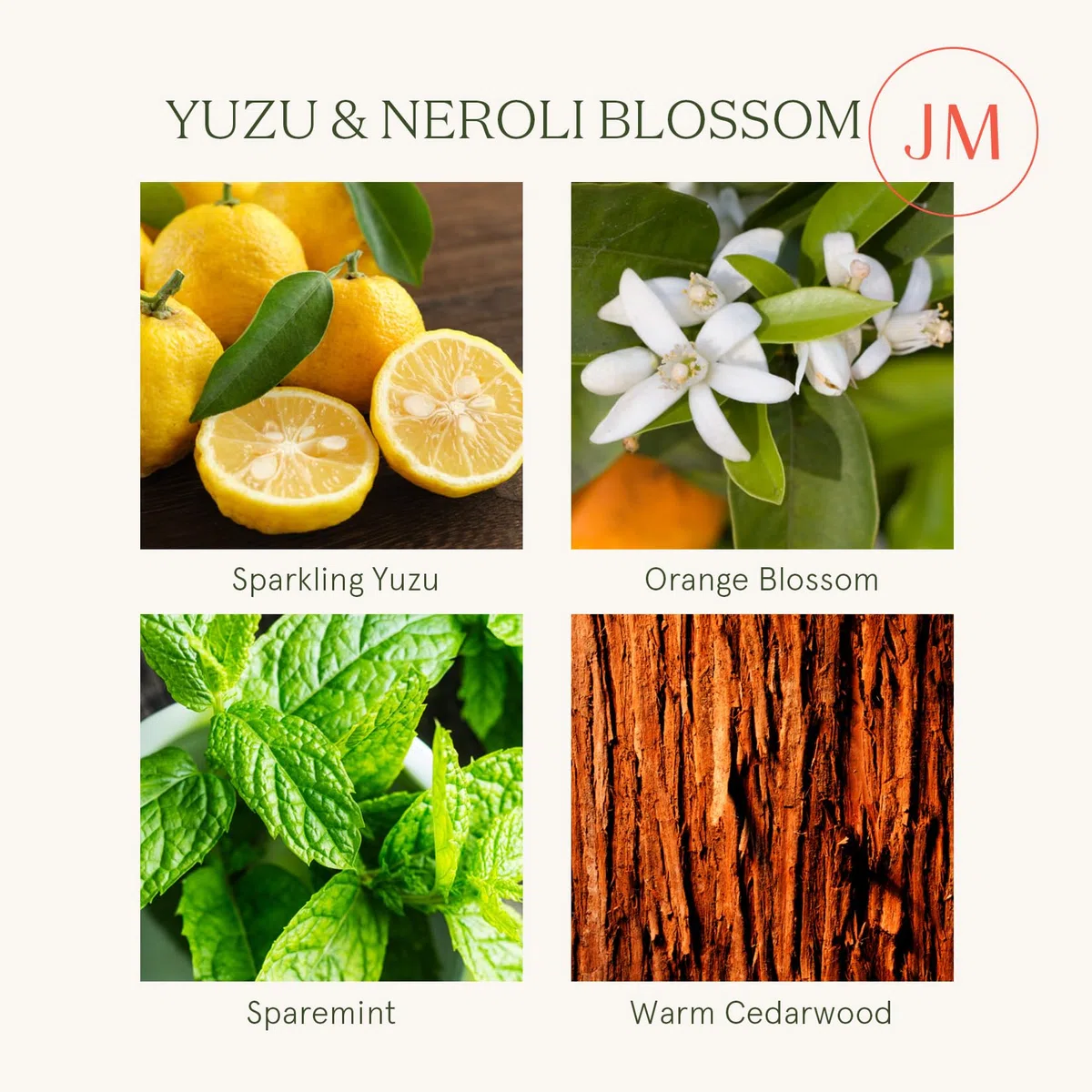 LA JOLIE MUSE Vela cítrica, vela Yuzu & Neroli Blossom, vela perfumada de regalo para mujeres y hombres, velas de soja natural, vela en tarro de lujo de larga duración, 11 onzas