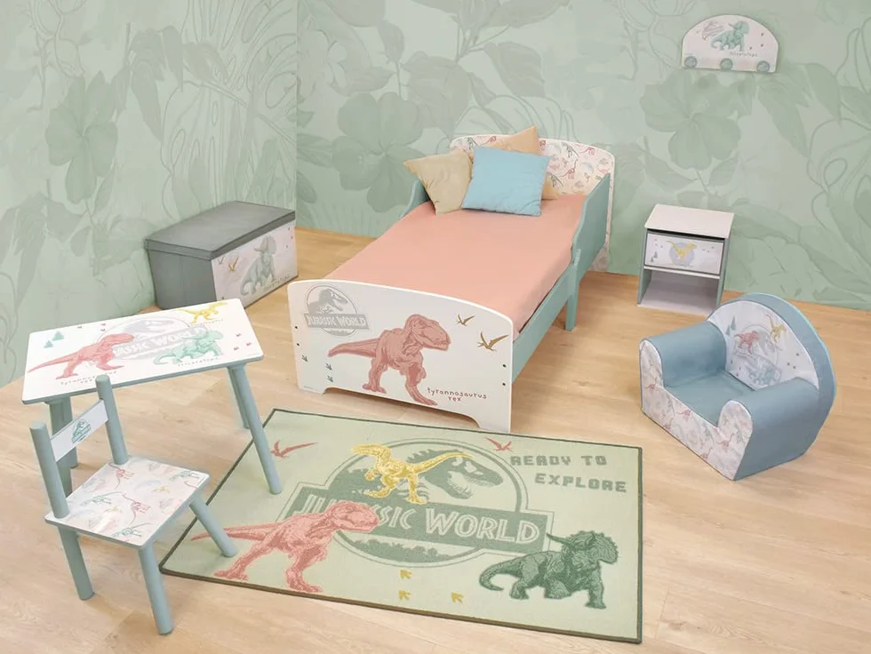 Fun House Niño 713508 Jurassic World - Mesita de Noche con cajón H.36 X L. 33 x 30 cm