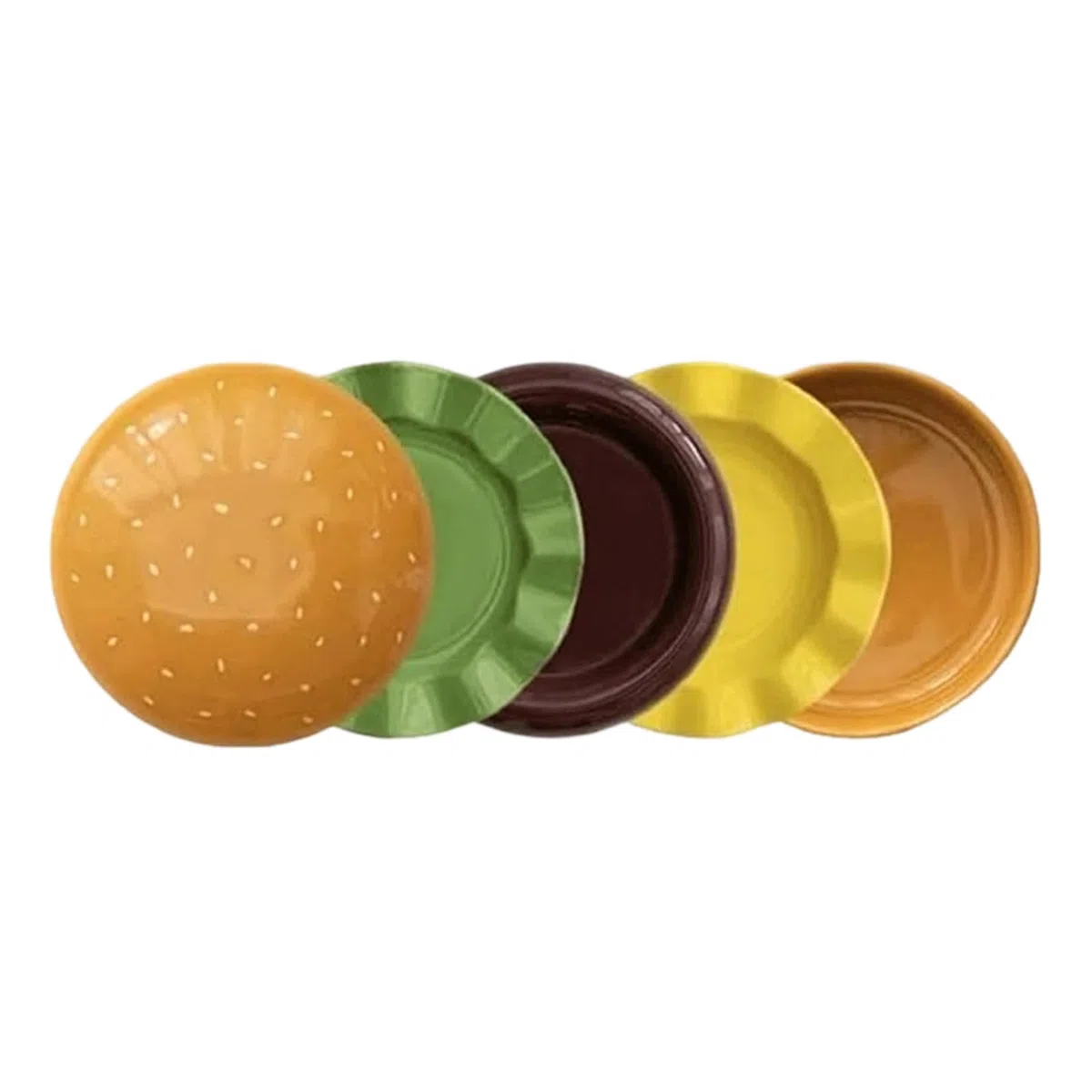 Platos para Hamburguesa , apto microondas | Set de vajilla, cuencos y platos para comida aperitivos postres hogar cocina restaurante camping picnic barbacoa