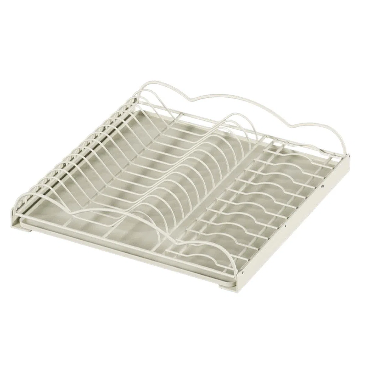 Escurreplatos Confeccionado en Acero Carbono Grueso Organizador Deslizante de Platos Soporte con Drenaje Removible Y Bandeja Multiusos Adecuado
