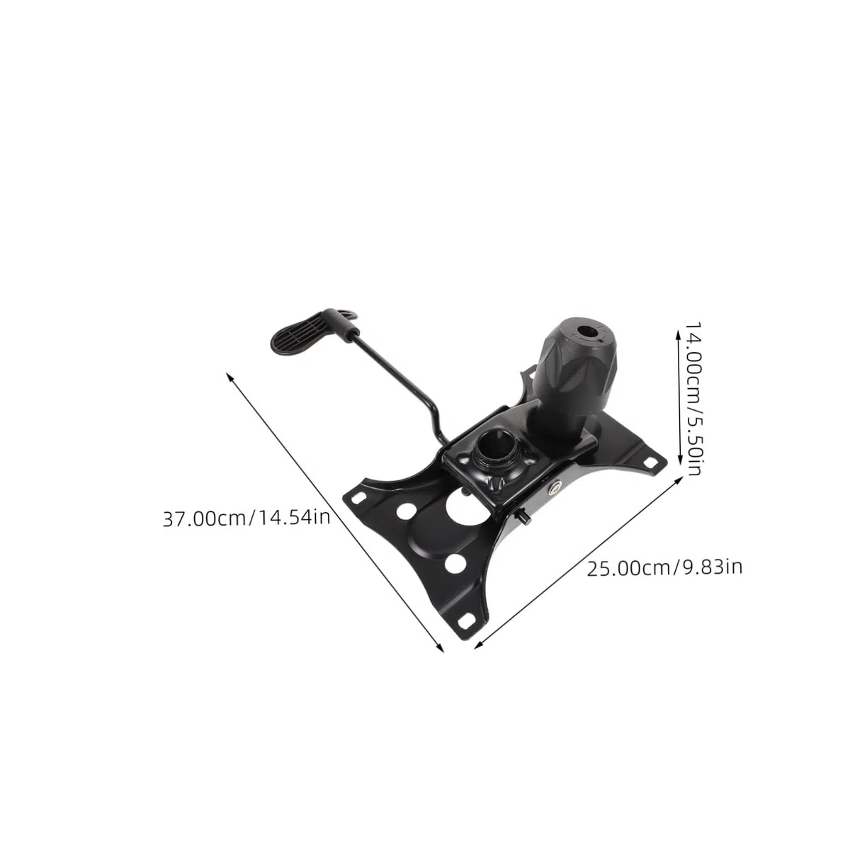 ABOOFAN Placa Giratoria de Repuesto para Silla de Oficina Negra Mecanismo Seguro y Tamaño, Base Metálica Plástico para Sillas Giratorias Escritorio