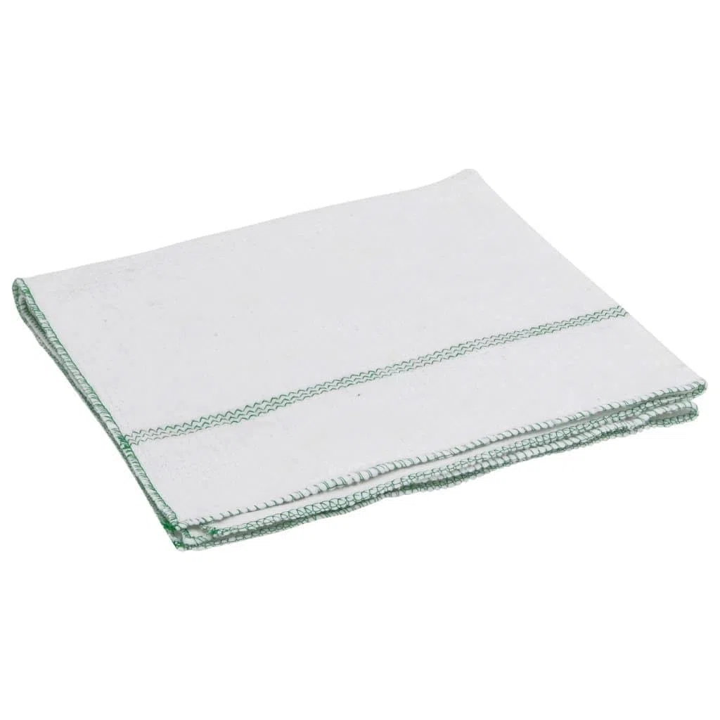 Homgoday Bayetas 50 uds Blancas con Rayas Verdes 50x60 cm Productos para Limpieza del hogar