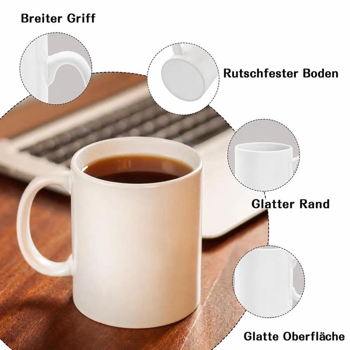 12 tazas de sublimación de 325 ml, tazas de café blancas de sublimación, tazas de café personalizables en blanco para impresión por sublimación, tazas de fotos para café, té, leche, cacao