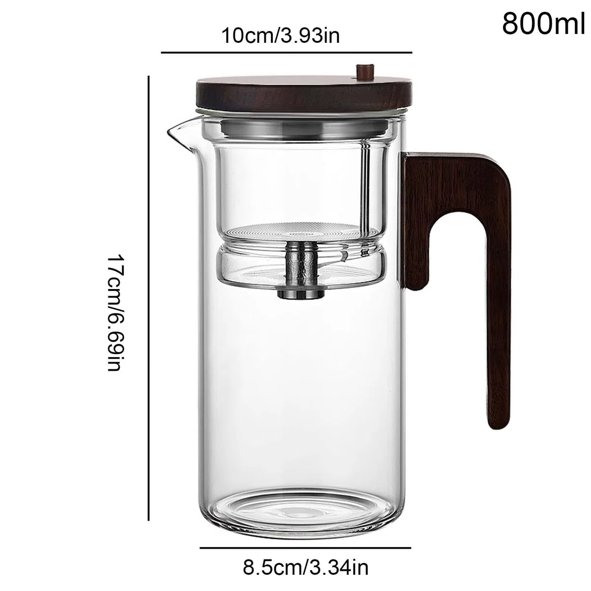 Botella de té de vidrio para infusiones de té, té de leakproof para | infusiones de té, diseño ergonómico con tapa de té, té resistente, botella de separación de té, botella de té de té, portátil
