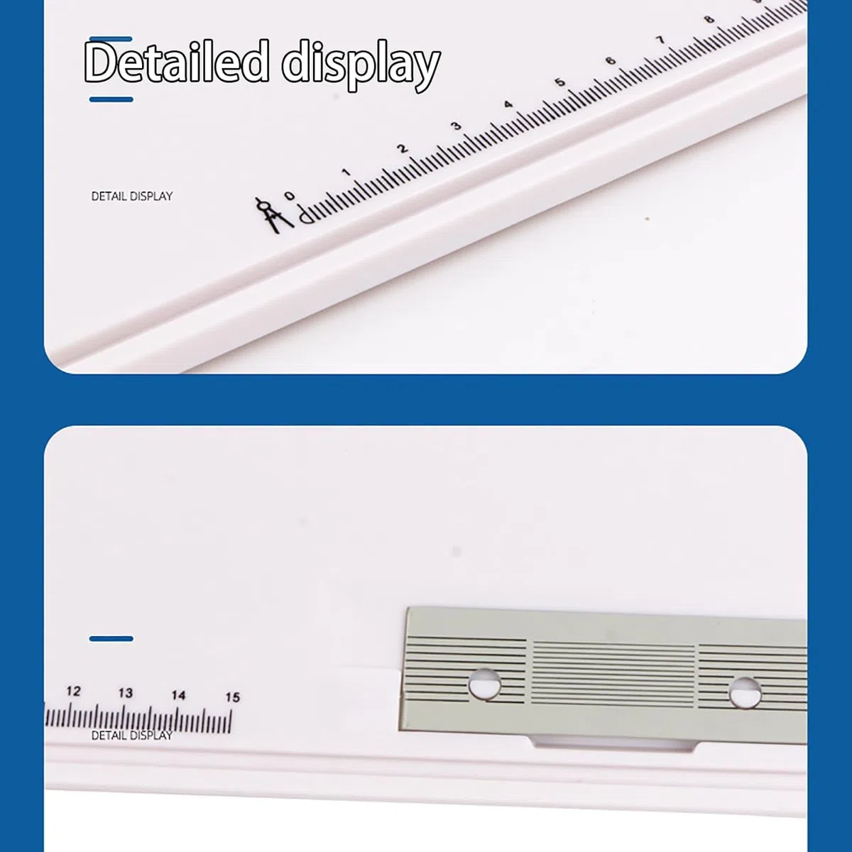 Tablero de dibujo portátil ajustable con regla transparente, mesa de dibujo de precisión para estudiantes, ingenieros, artistas y arquitectos, ideal para mediciones precisas y proyectos creativos