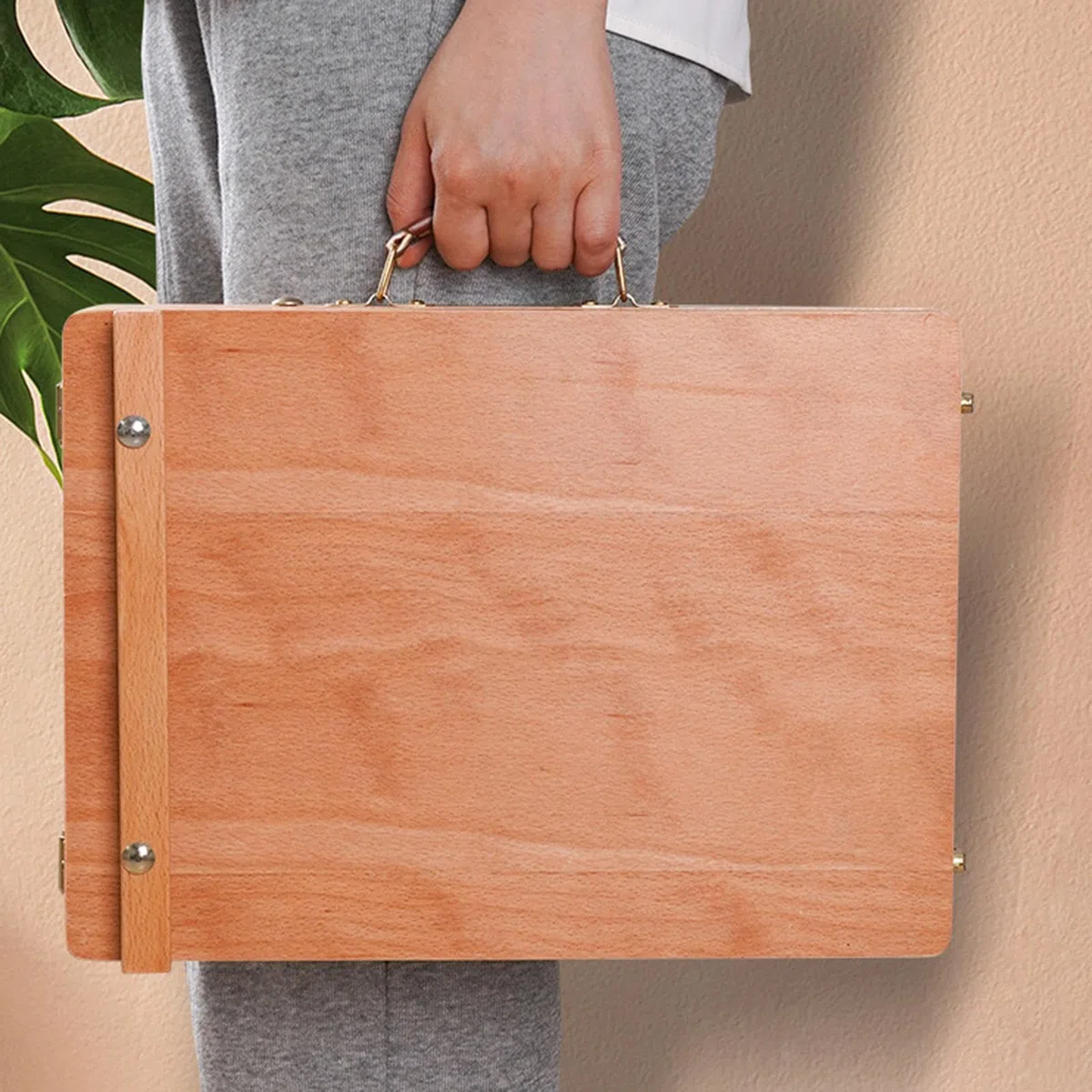 osiuujkw Estuche de almacenamiento para caballete de pintura para estudiantes principiantes con compartimentos divididos para organizar los materiales arte y facilitar el acceso. Caballete Para madera