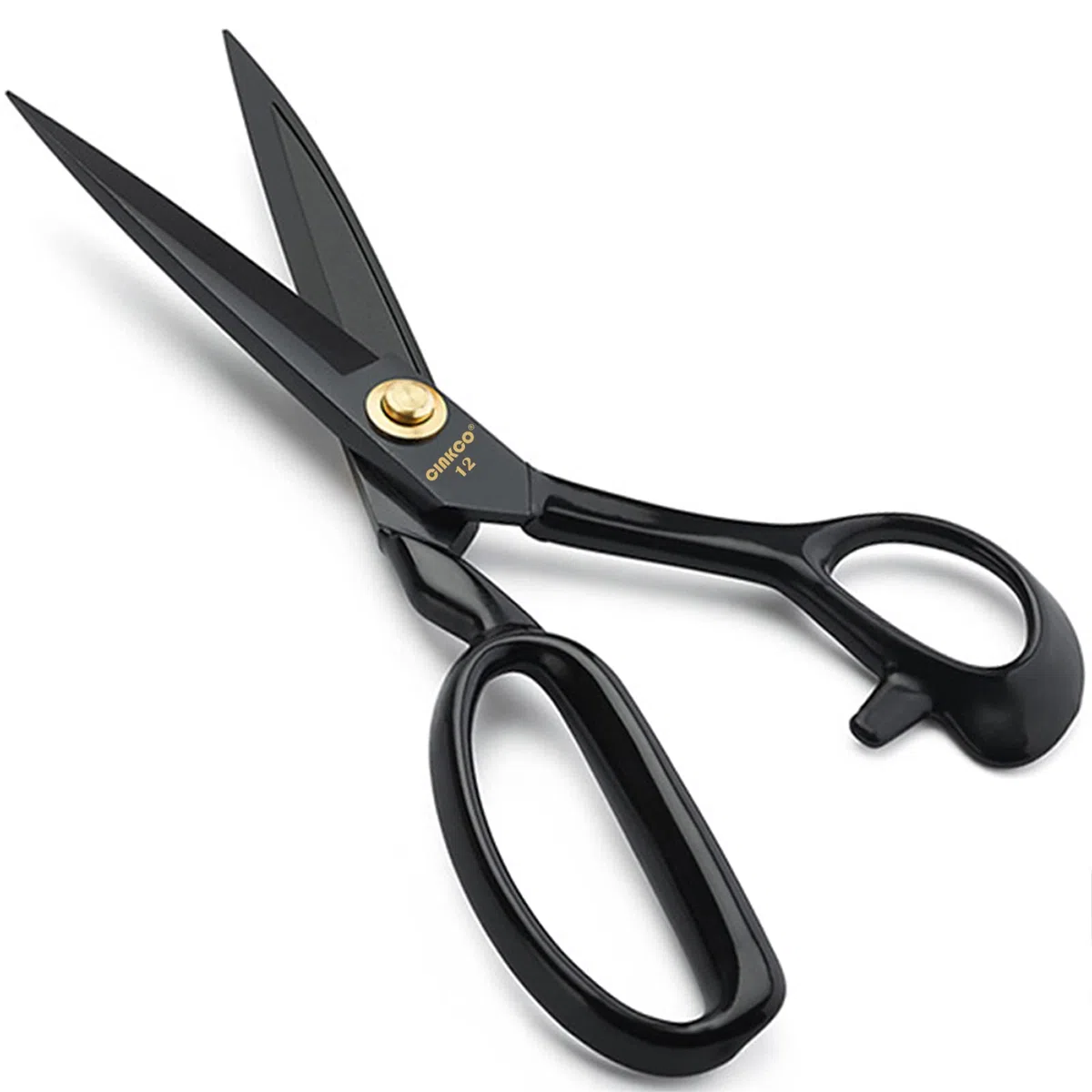 CINKCO® Tijeras de costura profesionales de 12 pulgadas, resistentes, 65 Mn, de aleación de acero forjado, tijeras de alta calidad, para el hogar y la oficina, ultra afiladas para cortar tela de cuero