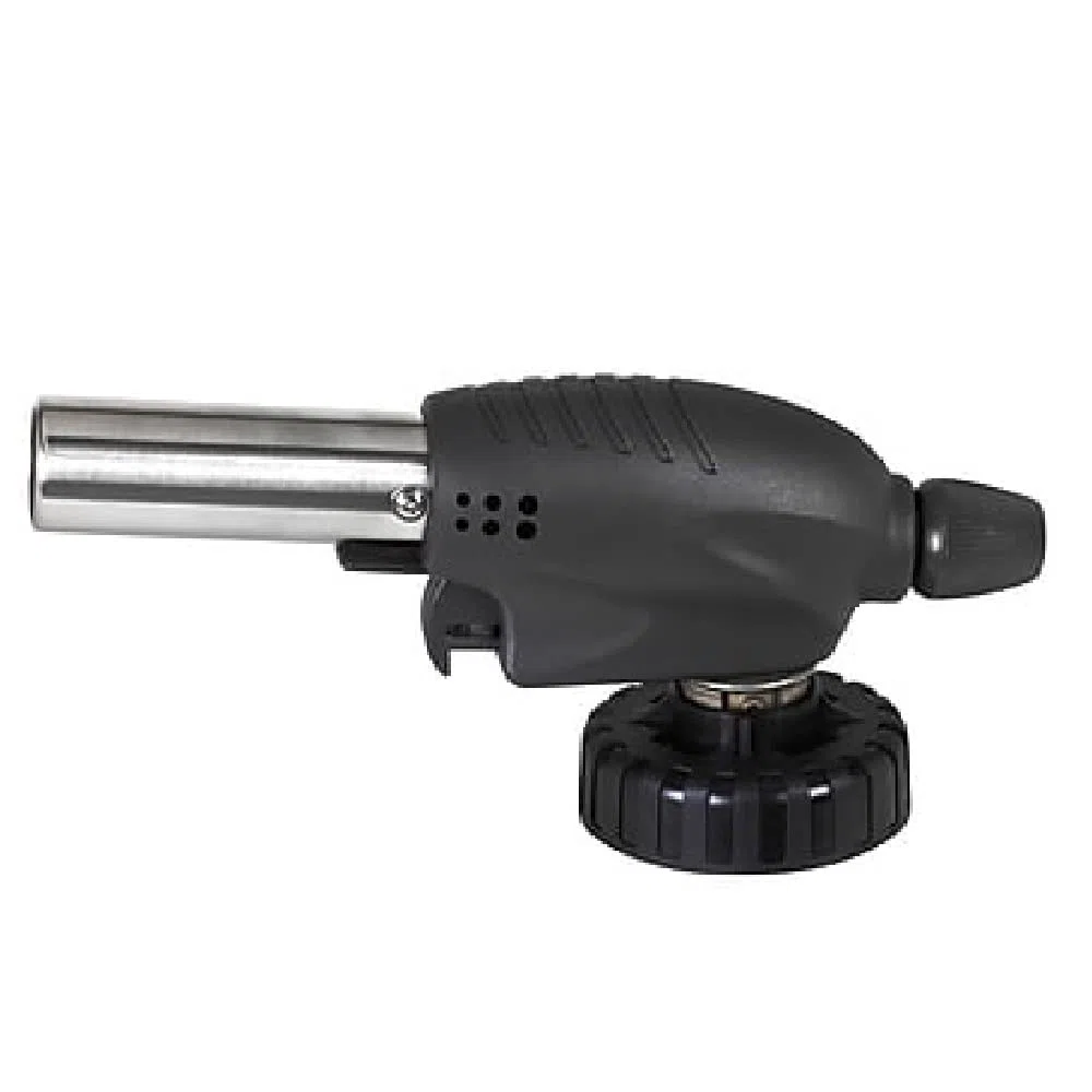 Todo espléndido soplete de cocina, antorcha de cocción de encendido automático, boquilla de cabeza de antorcha de soldadura, antorcha de soplado profesional butano llama ajustable (gas no incluido)