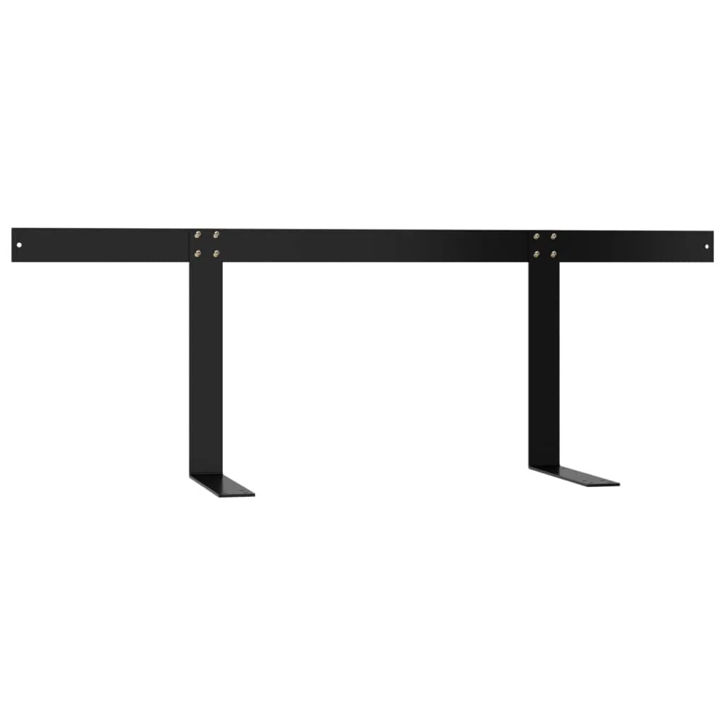 Genérico Respaldo para sofá de palets 110 cm Hierro Negro,Mobiliario,Accesorios para Muebles de jardín,Negro,4.78 kg,315790