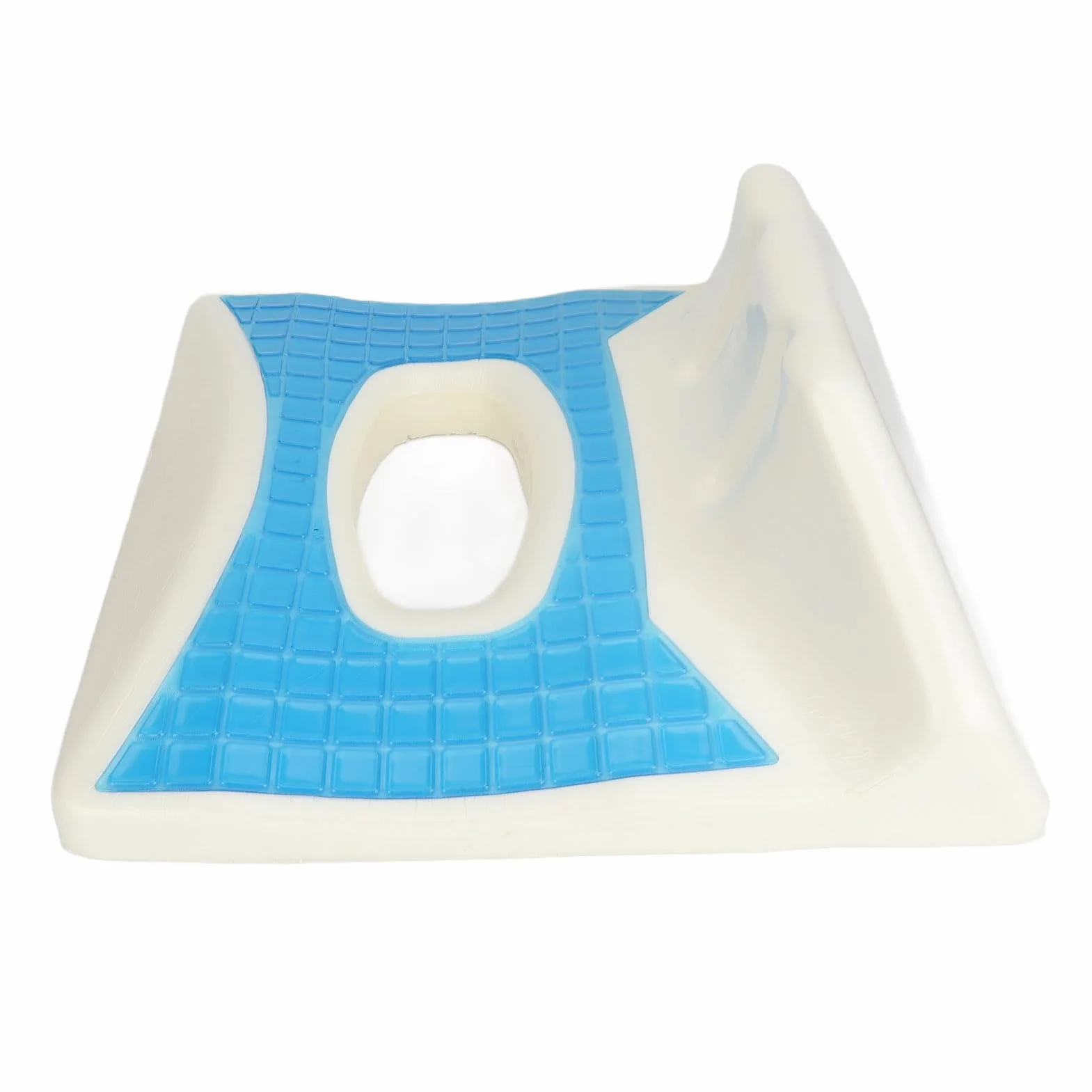 Cojín antiescaras, espuma viscoelástica con gel, alivio de presión, diseño hueco, funda lavable, postrado en cama, silla de ruedas, coxis, ciática, soporte