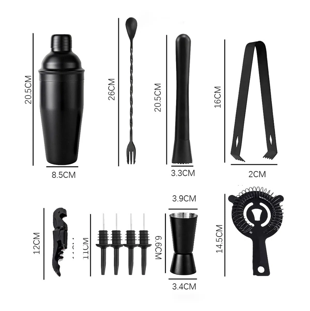 Coctelera para Cócteles Kit 12 piezas Profesional Barman Herramientas Con Soporte con Mortero de Cóctel Accesorios Profesional Cóctel Recetas set de regalo para Mezclar Bebidas,Barra,hogar,Fiestas