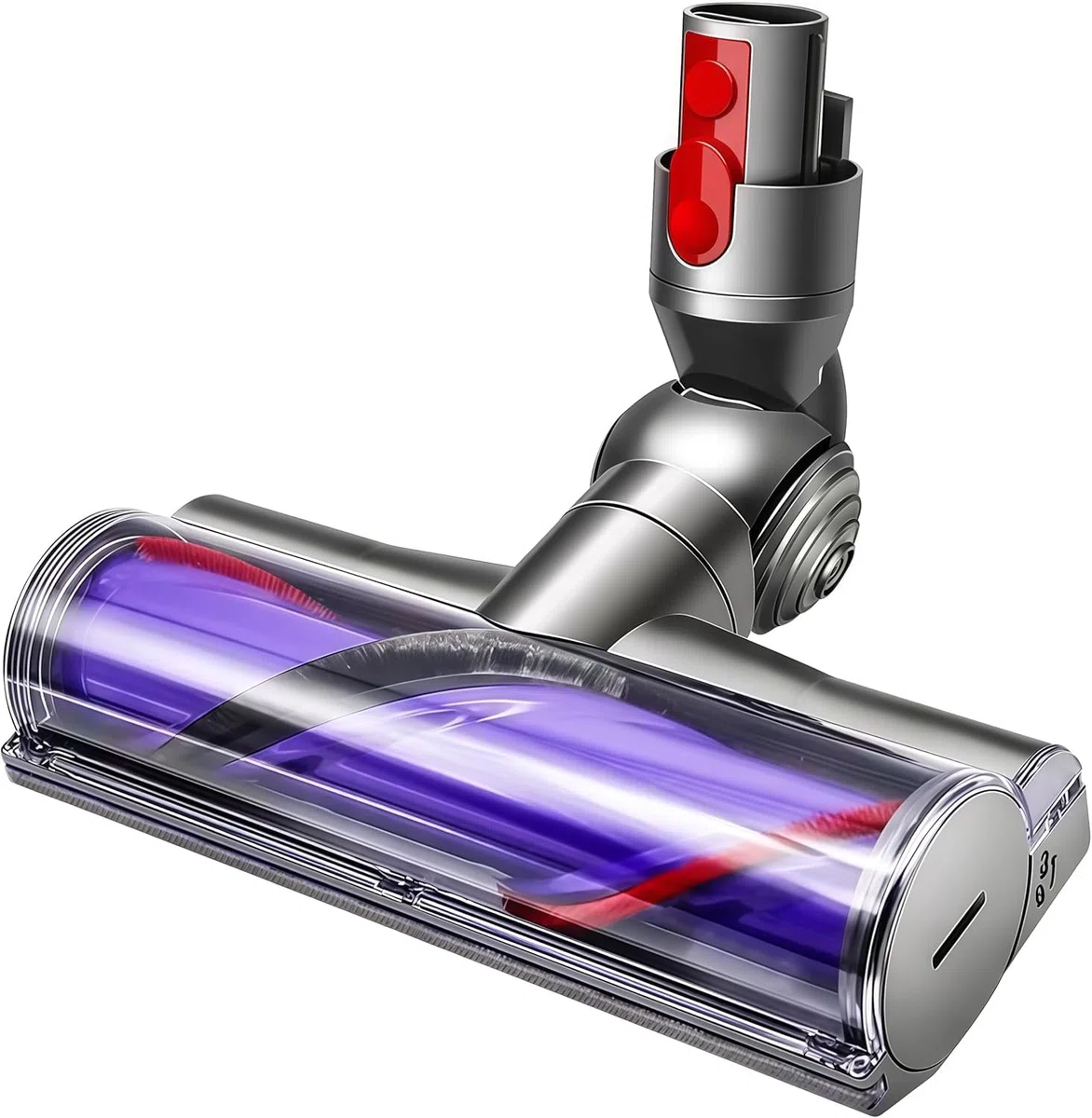 Cepillo turbo eléctrico compatible con aspiradora Dyson V7 V8 V10 V11 V15 SV10 SV11 SV12 aspiradora con batería, cabezal giratorio flexible con faros LED, adecuado para suelos duros y alfombras