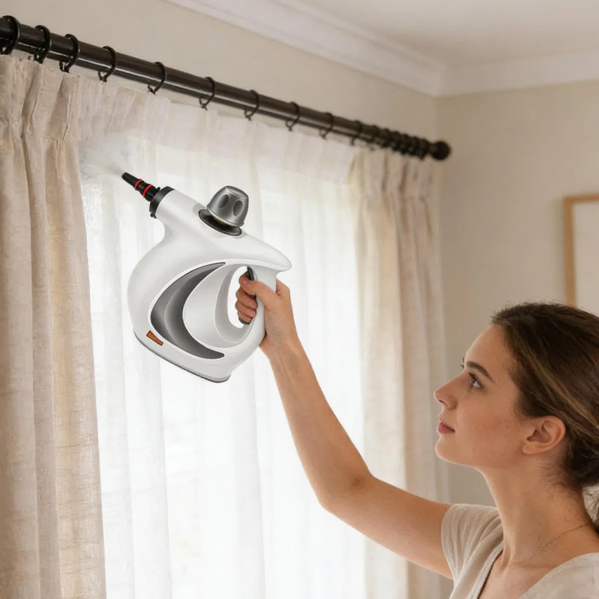 Limpiador de Vapor Portátil a Mano,Calentamiento Rápido, Potente y Seguro | Limpiador a Vapor Portátil para Juntas, Suelos, Tapicería, Coches, Ventanas | Para Coches, Cocina, Muebles, Ventanas, Sucied