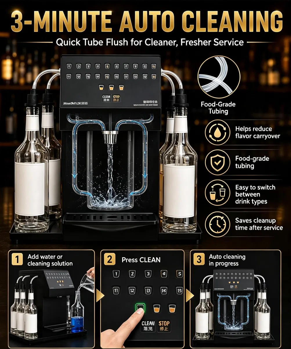 Máquina automática para Preparar cócteles, Mezclador de Bebidas Comercial, para Bebidas de Calidad Profesional sin Necesidad de Habilidades Especiales, para hoteles y Estaciones de Buffet.