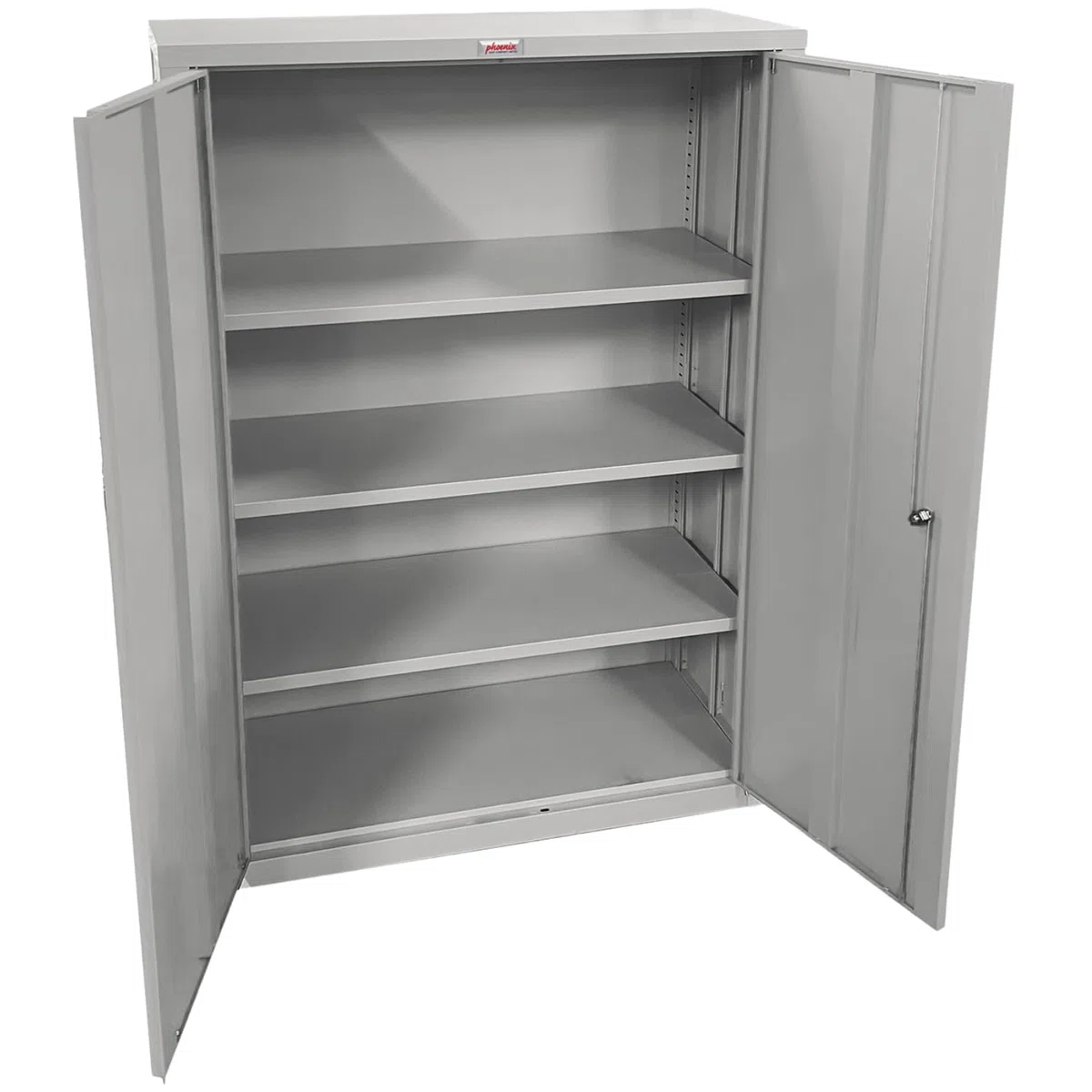 Phoenix Safe Company SCF1491GGE - Armario de papelería de 2 puertas con cerradura electrónica, 3 estantes con capacidad de 60 kg por estante, almacenamiento plegable de acero para oficina y almacén