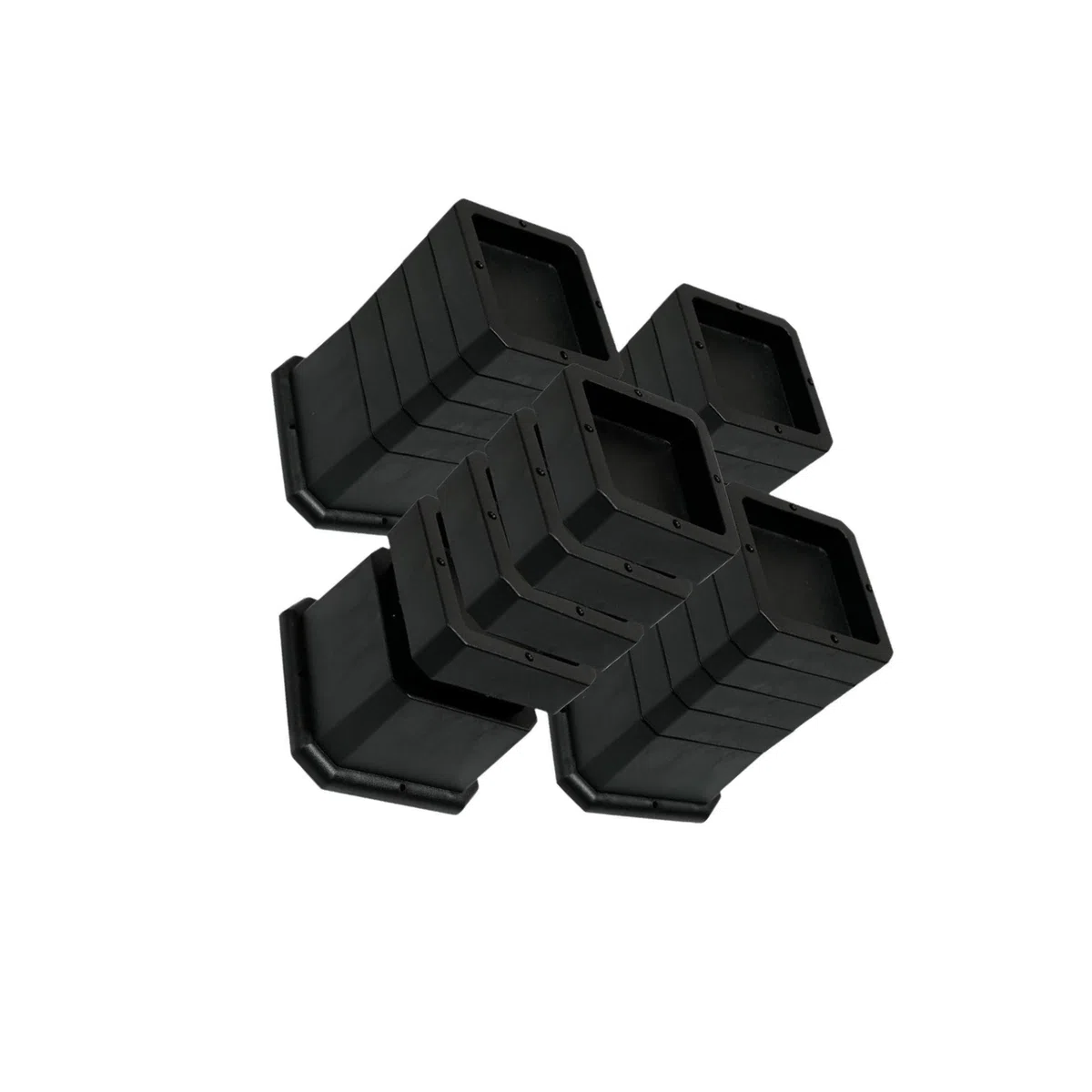 Elevadores de muebles que ahorran espacio, Negro 6 pulgadas | resistentes, elevan camas, sofás y pisos, al tiempo que ofrecen almacenamiento o gabinetes adicionales sin , Negro , 6