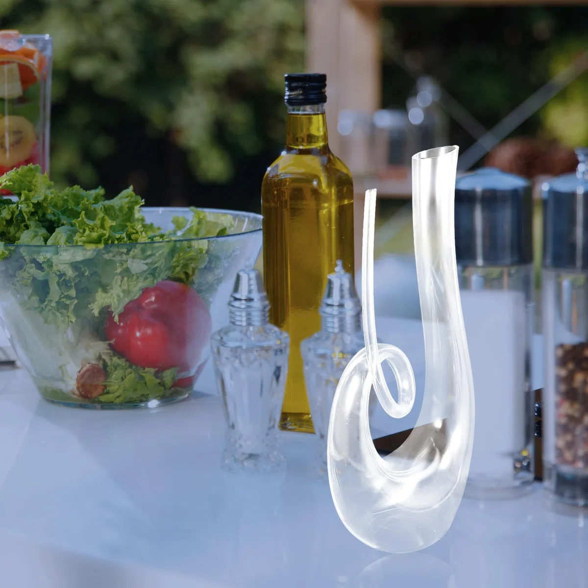 DOITOOL Decantador de Vino Doméstico y Diseño de Cristalino 1300ml para Mejorar y Bouquet en Reuniones