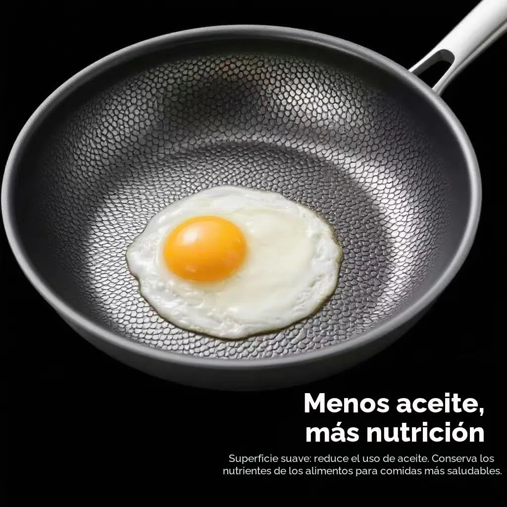 Genérico Sartén de titanio con espátula, antiadherente wok martillado de titanio Nutrition para cocinar, sartén de sin recubrimiento, sartén de por inducción (Con Tapa, 32cm)