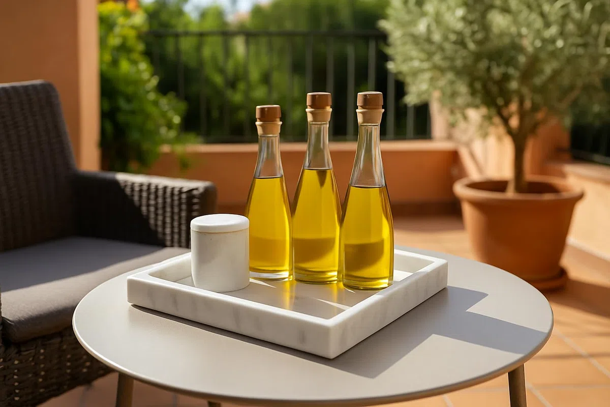 Bandeja Cuadrada de mármol Blanco 25x25 cm | Centro de Mesa Elegante y Minimalista | Diseño Artesanal Italiano – Kalu Creations