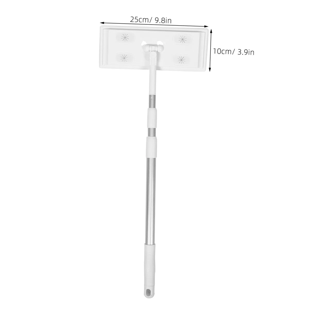 Didiseaon Trapeador Electrostático para Polvo 3 Secciones Varilla Telescópica, Fregona Plana de Hilo sin Pelusa, Herramienta de Limpieza Hogar para Suelos y Superficies, Limpieza , Uso Doméstico