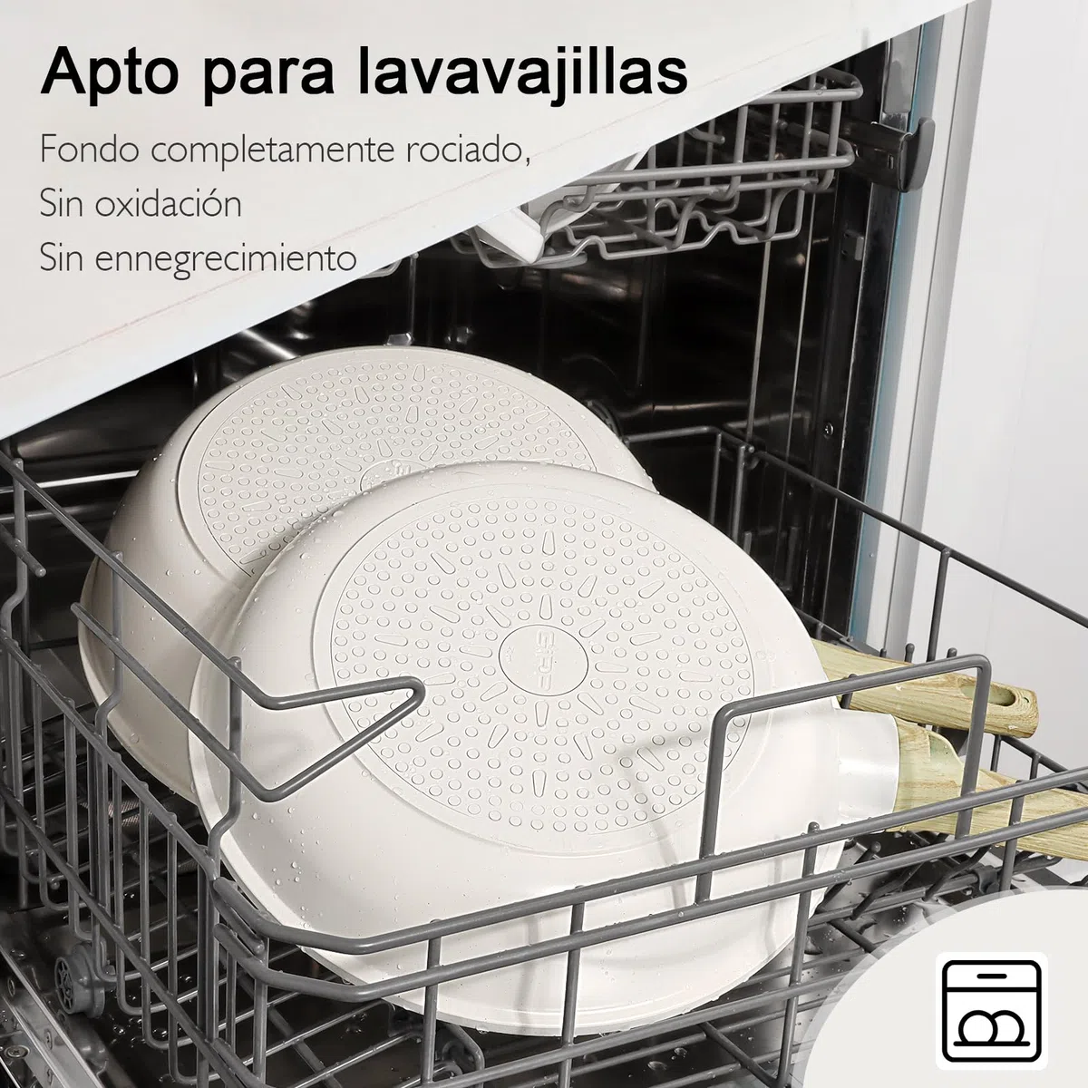 GiPP 22 Piezas Inducción Juego de Sartenes - Juego de Sartenes y Cacerolas con Revestimiento Cerámico Antiadherente, Batería de Cocina sin Tóxicos, Apta Para Diferentes Tipos de Cocinas, Blanco