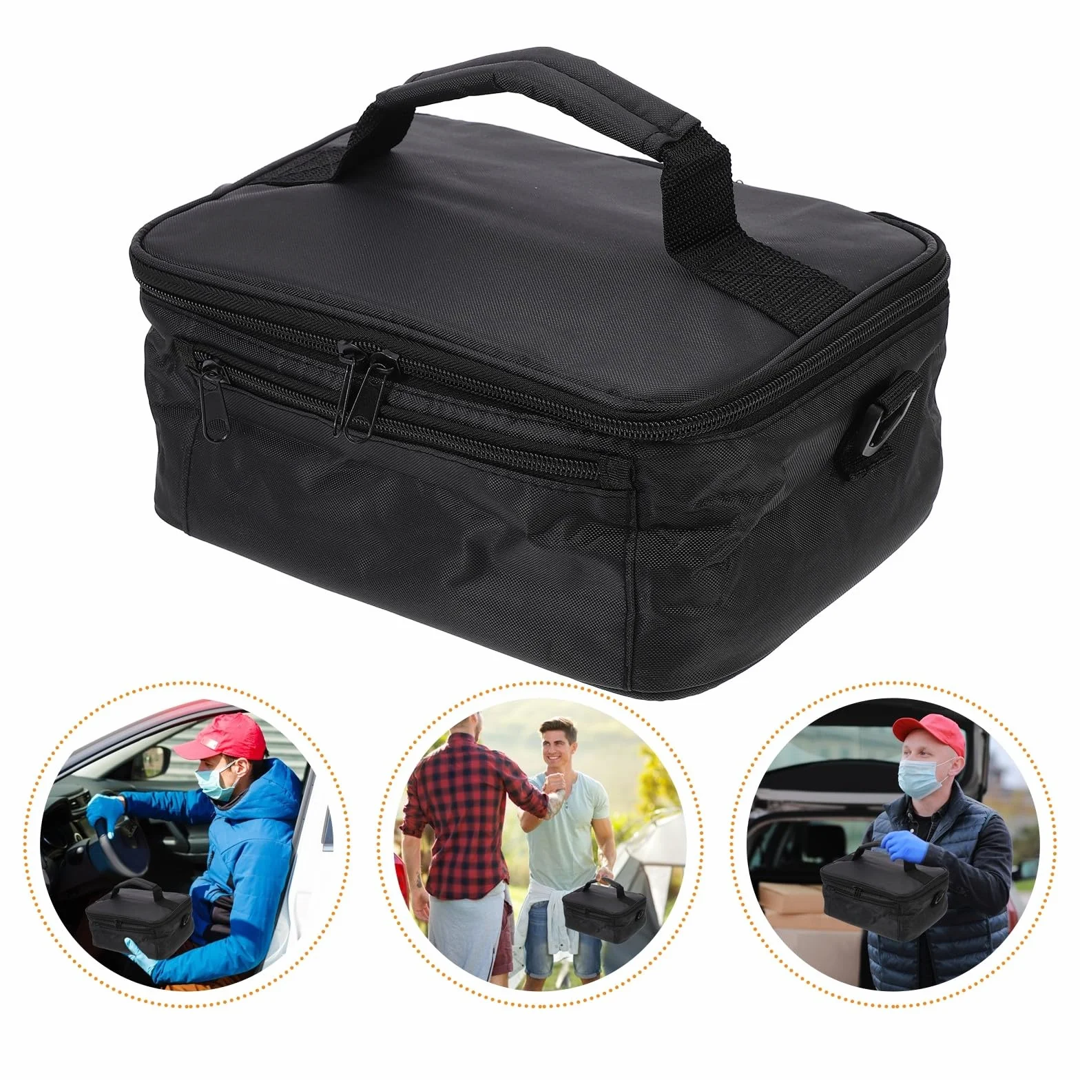 TOYANDONA Bolsa Térmica Portátil Mantiene Temperatura Constante para Almuerzo 12v Aislamiento de Oxford y Goma para Oficina y Excursiones en Coche