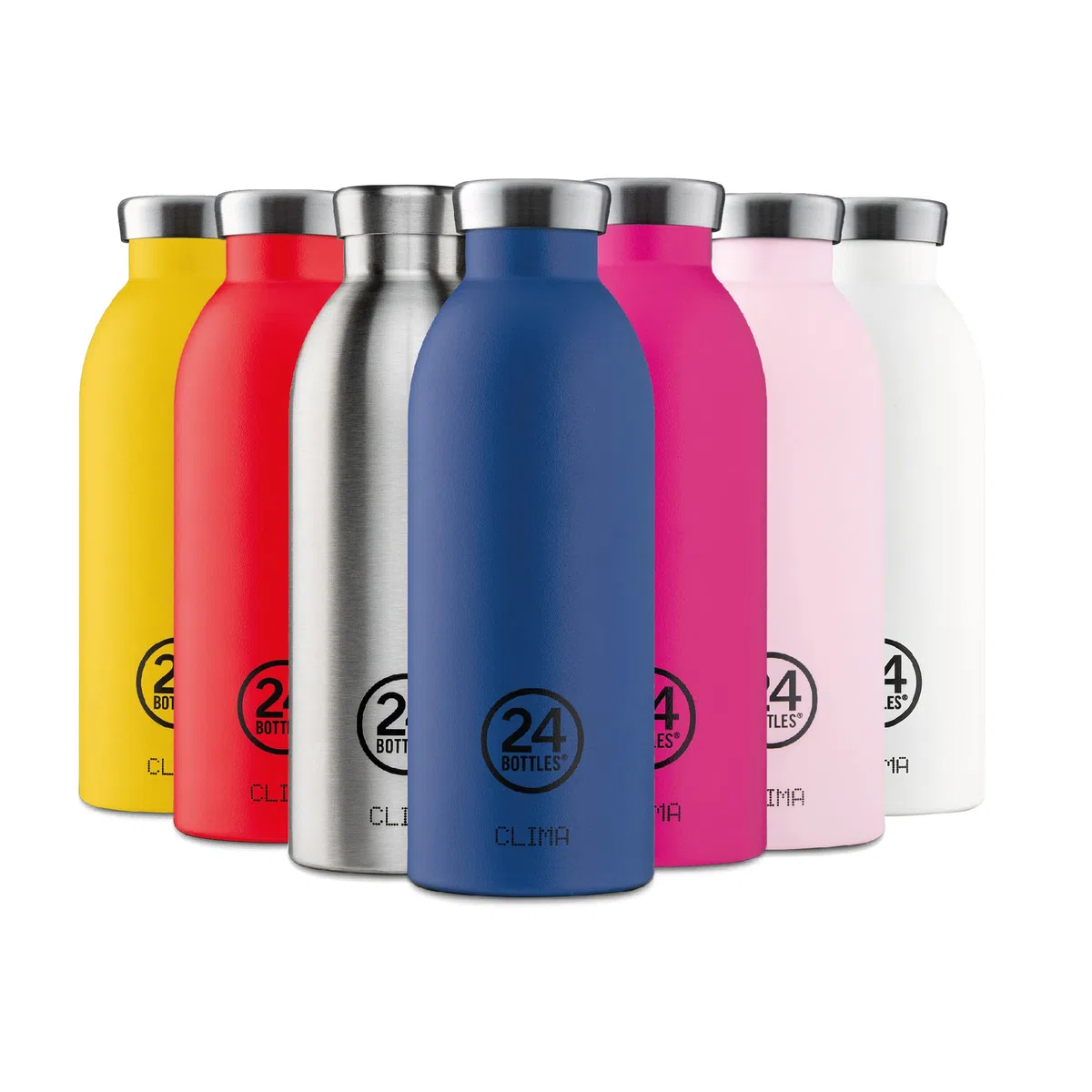 24Bottles Clima - Botella Agua Acero Inoxidable, Botella Termica 850ml 12H Caliente y 24H Frío Ideal como Botella Gimnasio, Niños y Deporte, Cantimplora Termica 100% Hermética, Water Bottle Sostenible