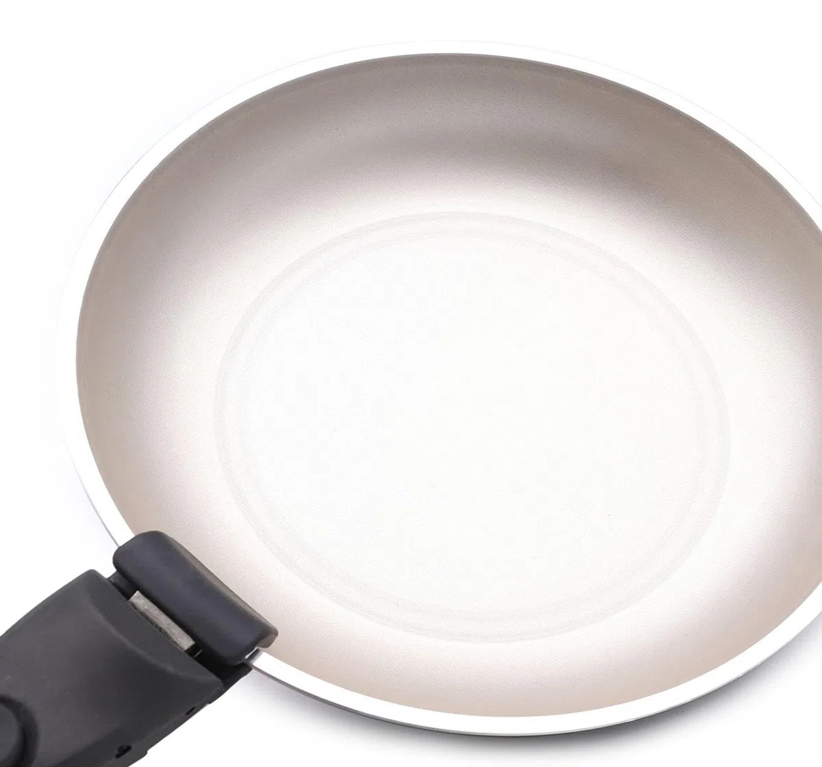 LAGUIOLE, Juego de cocina extraíble, 2 ollas y 1 sartén antiadherente, compatible con todas las fuentes de calor, Aluminio, Revestimiento antiadherente, fácil de limpiar, 16/18/24 cm, Negro/Champán
