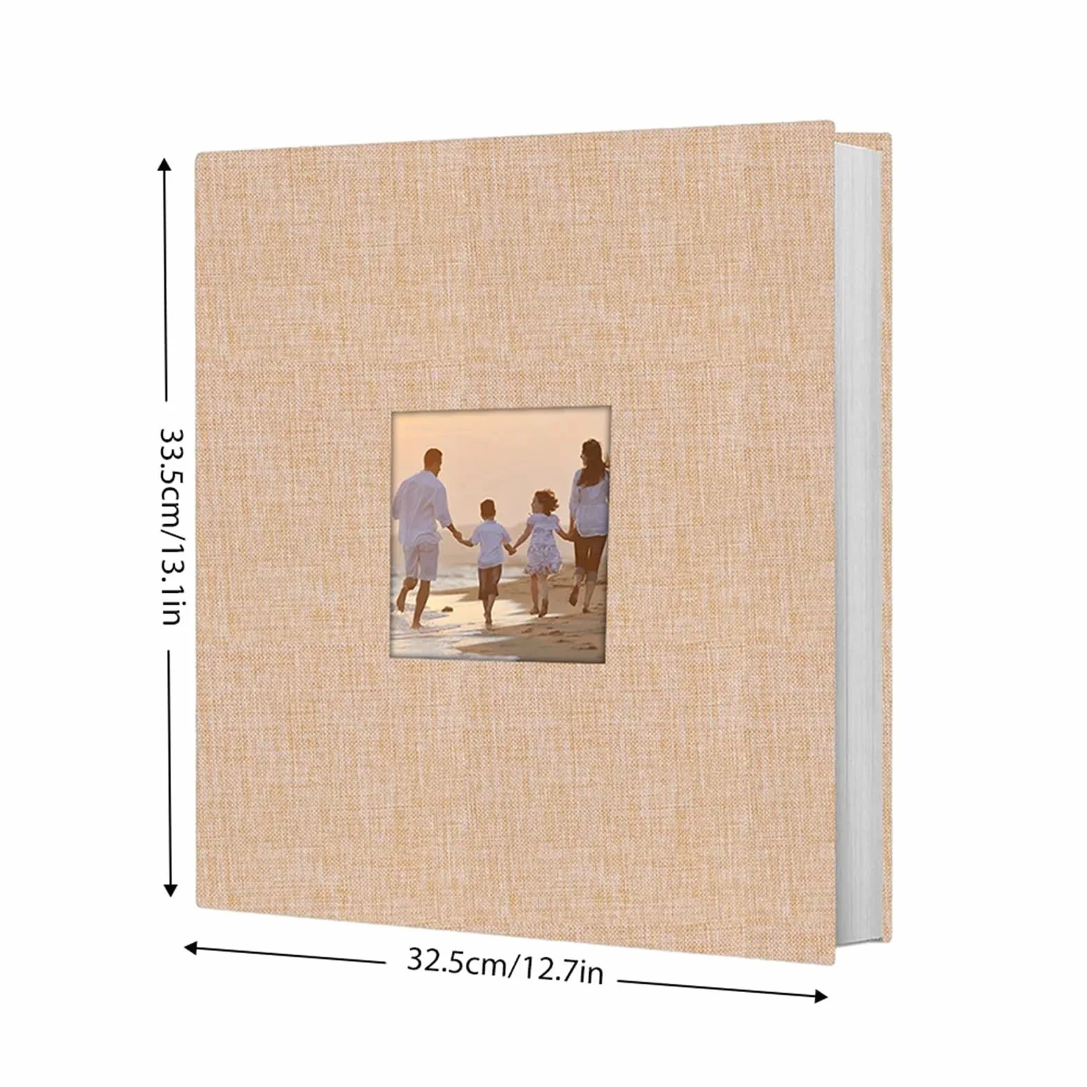 Álbum de fotos Álbum de fotos lino extragrande: un formato súper ancho diseñado for 4x6 y 8x10 como recuerdo viaje(Blue)