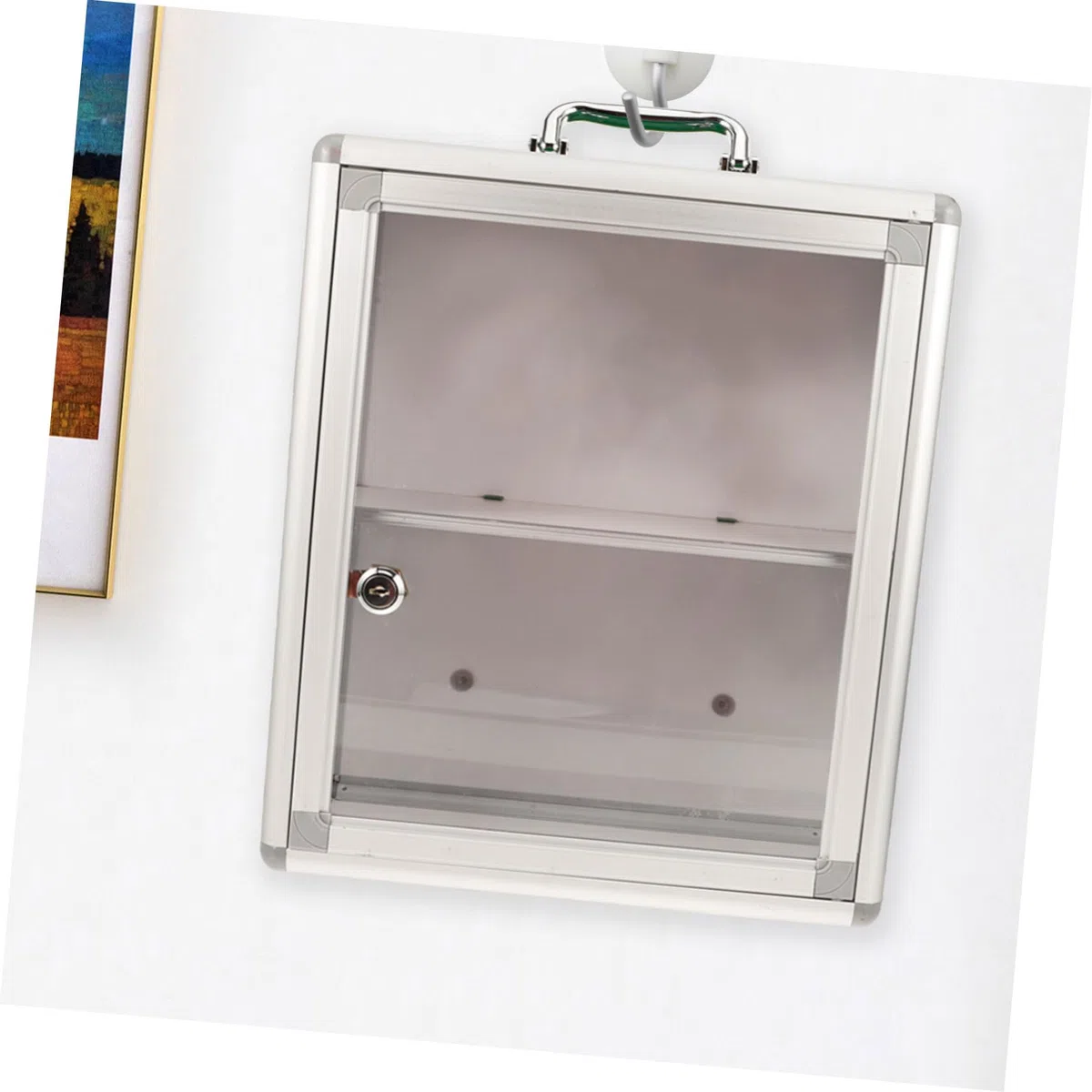Alipis Botiquín y Ahorro de Espacio Montado en Pared Grande de Primeros Auxilios Capacidad Amplia Puerta Transparente de Acrílico y Diseño de Aleación de Aluminio para Hogar y Coche