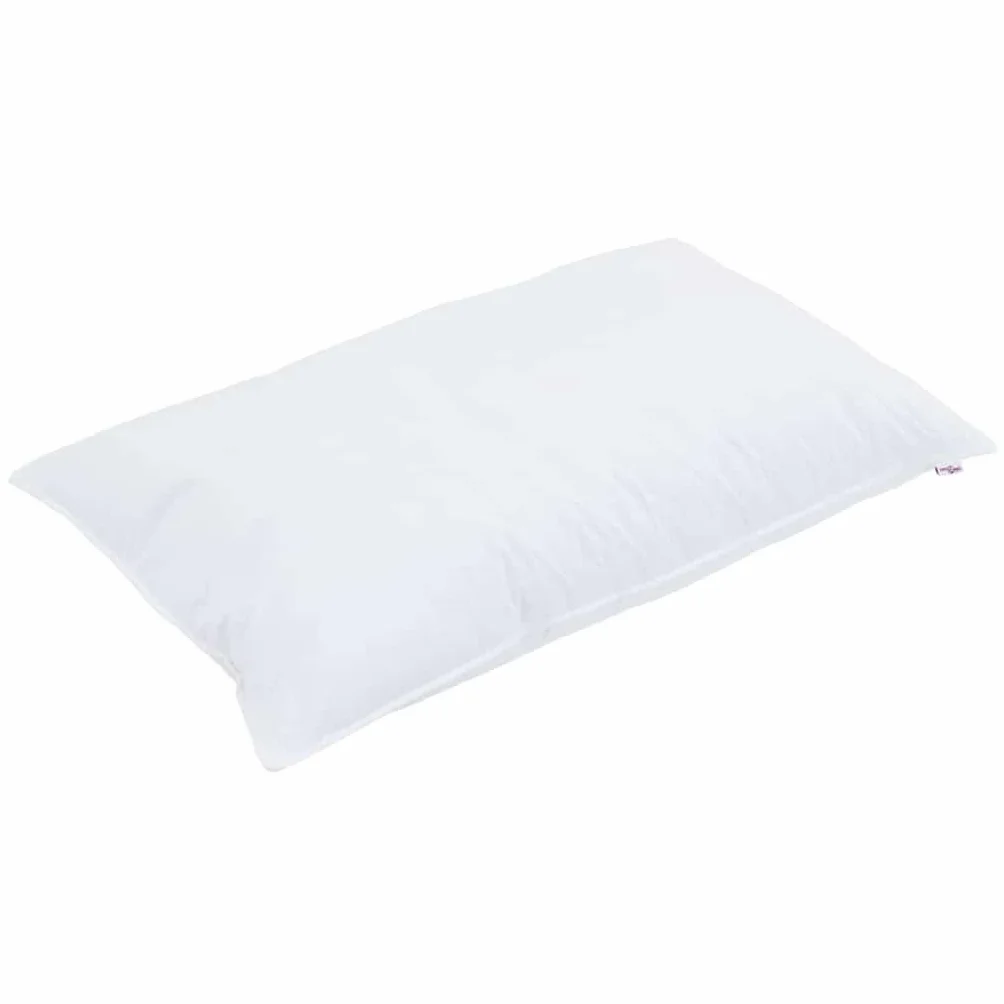 Juego de 2 almohadas de 40 x 80 cm de algodón blanco con relleno transpirable para espalda, abdomen, dormir de lado, lavables, ergonómicas, de apoyo, cómodas, suaves, fáciles de limpiar