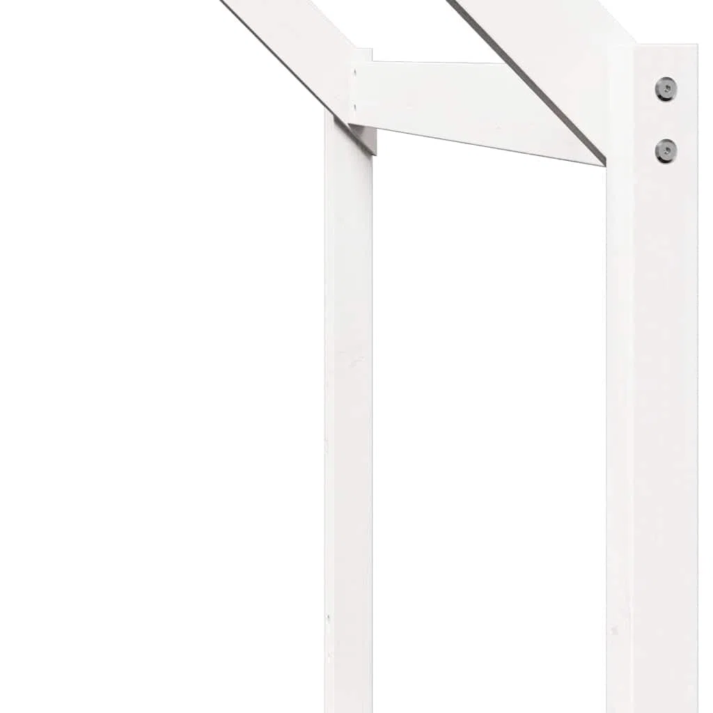 vidaXL Techo de Cama Infantil Madera Maciza Blanco 203x95,5x142 cm, Techo de la Cama, Techo Inclinado de la Cama, Techo de la Cama de los niños